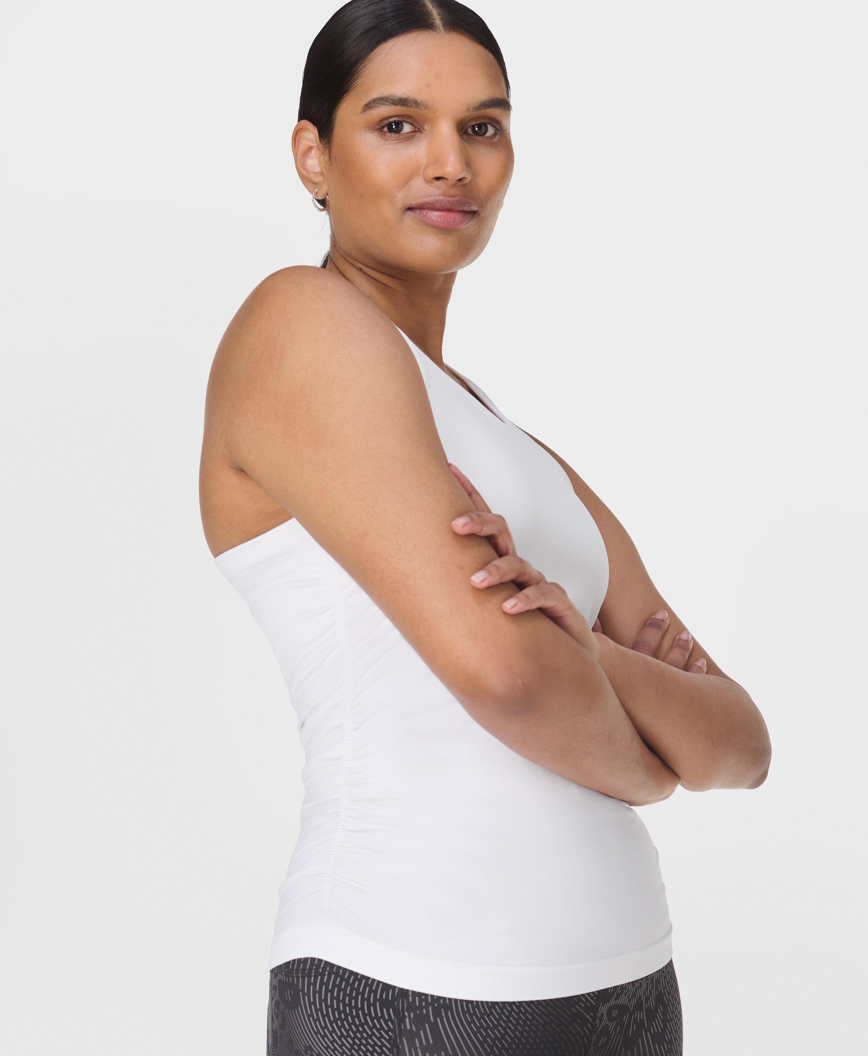 Sweaty Betty Athlete Seamless Ruched Vest, White, Women's XS