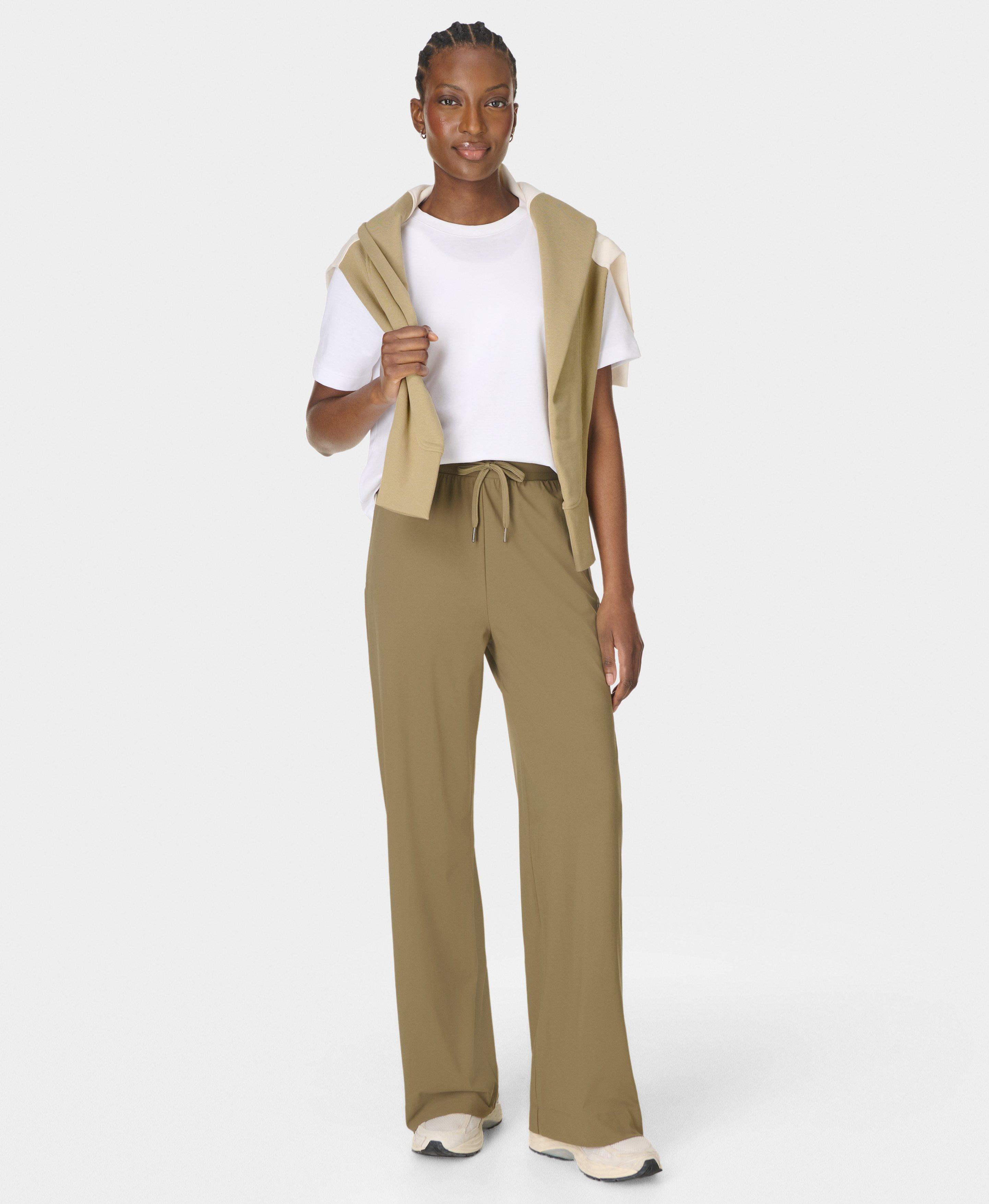 Explorer Side Stripe Wide Leg Pants - Agave Green | Women's Pants