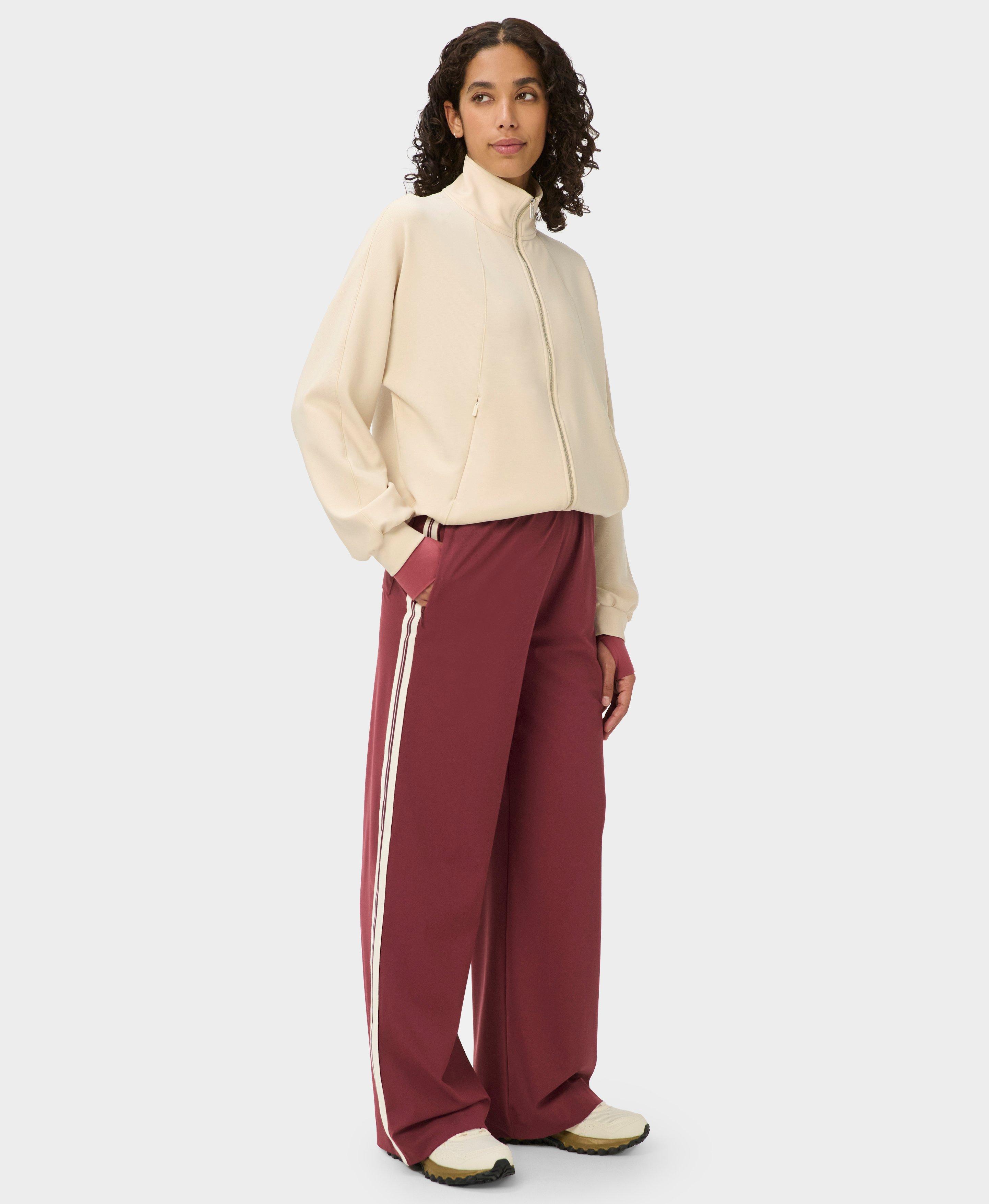 トップス Russet Burbank Crew Neck & Sweat pants Explorer Side Stripe Wide Leg Pants - Merlot Red | Women's Pants