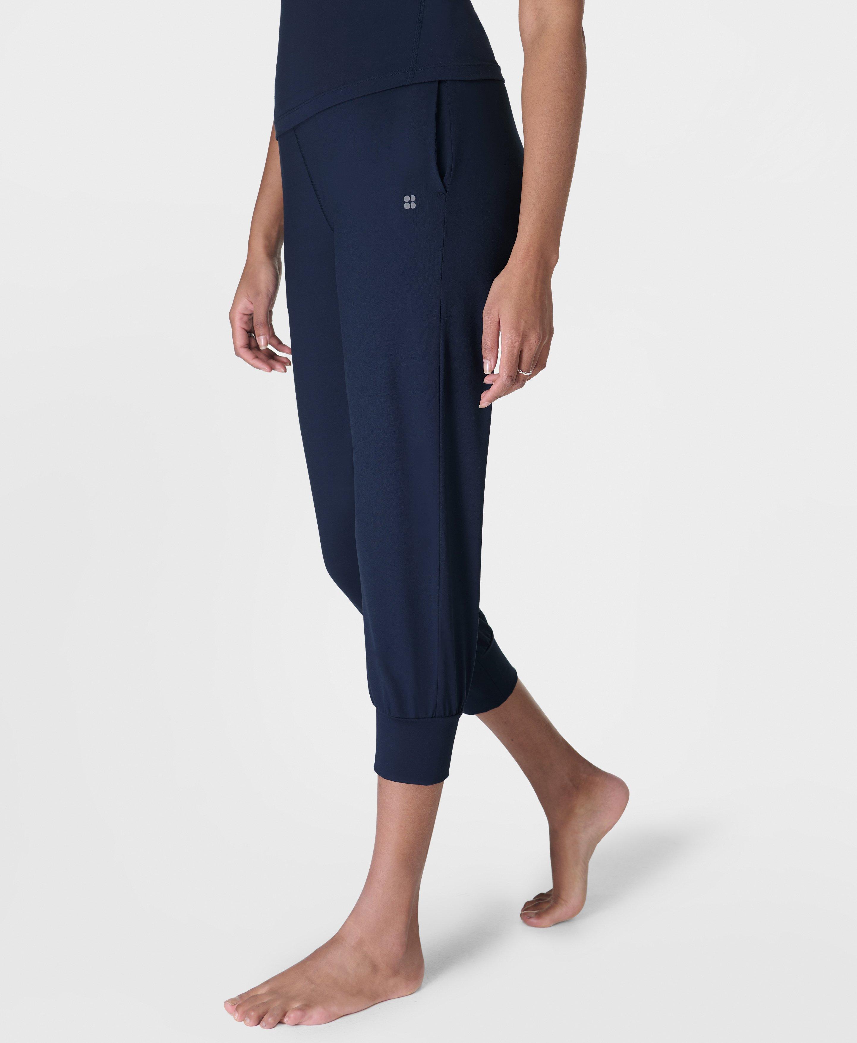 Sweaty Betty Gaia Performance Yoga Capri Pants, Blue, Women's M