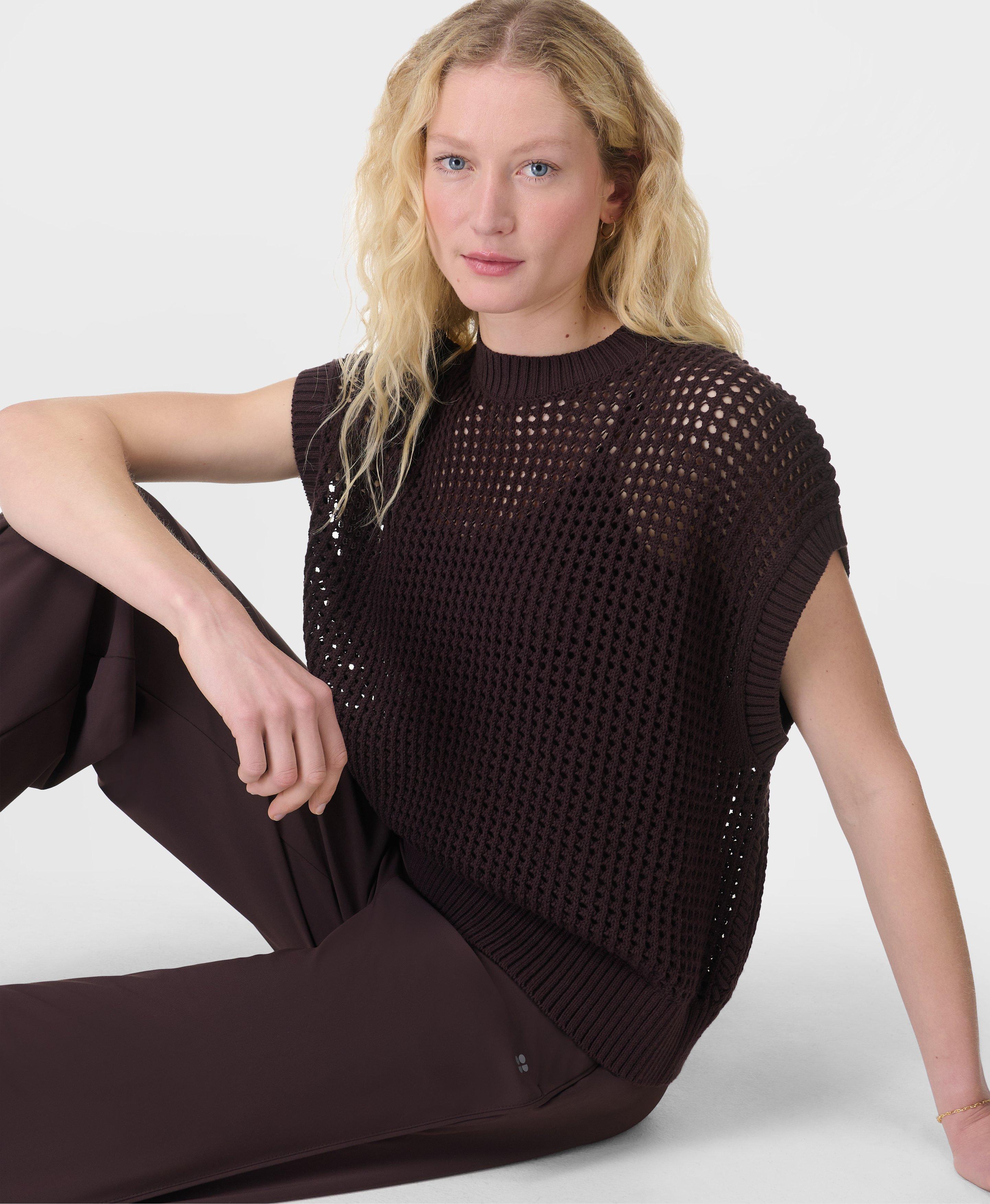 Sweaty Betty Tides High Sleeveless Jumper, Brown, Women's XXS