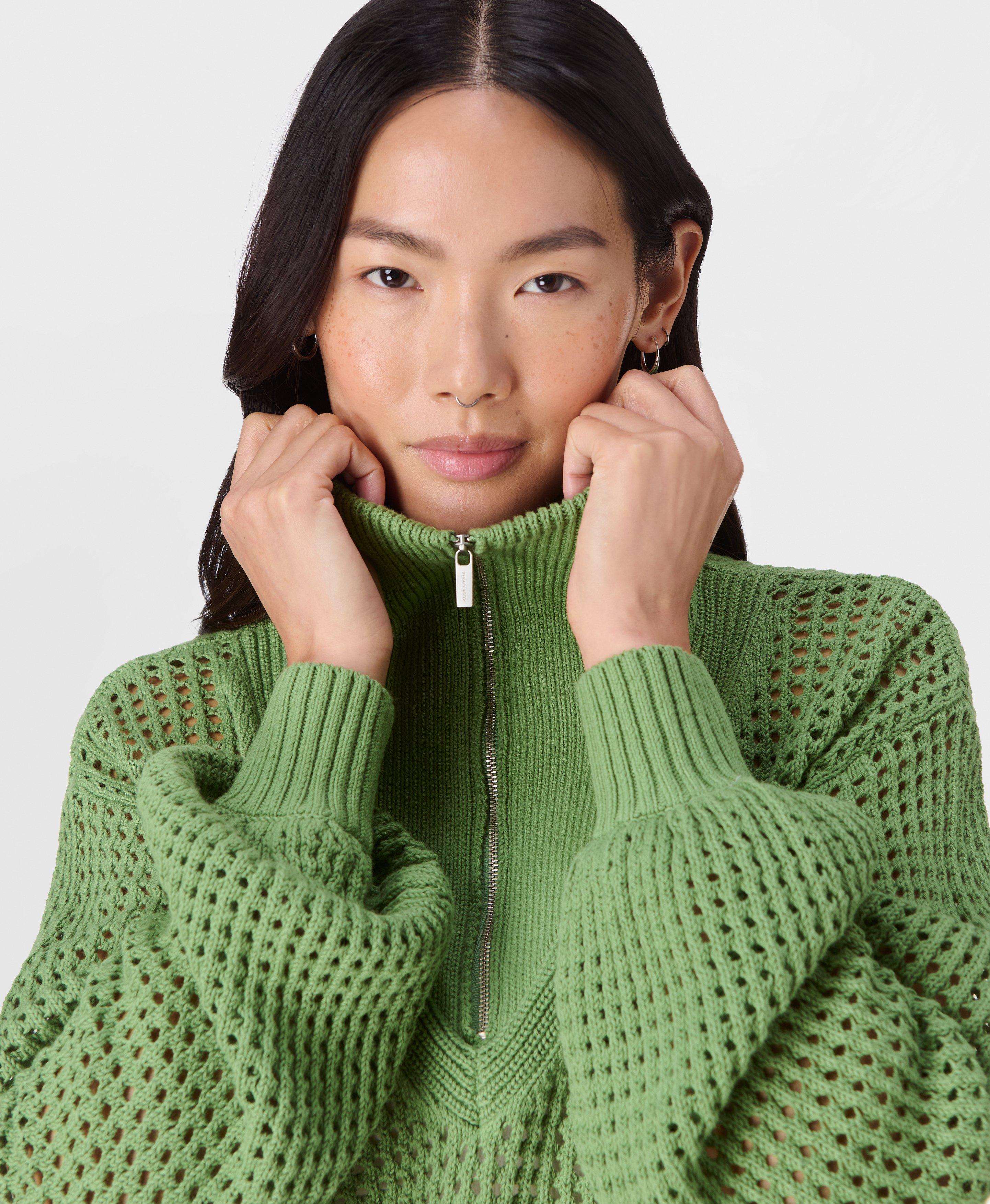 Sweaty Betty Tides High Half Zip Jumper, Green, Women's M