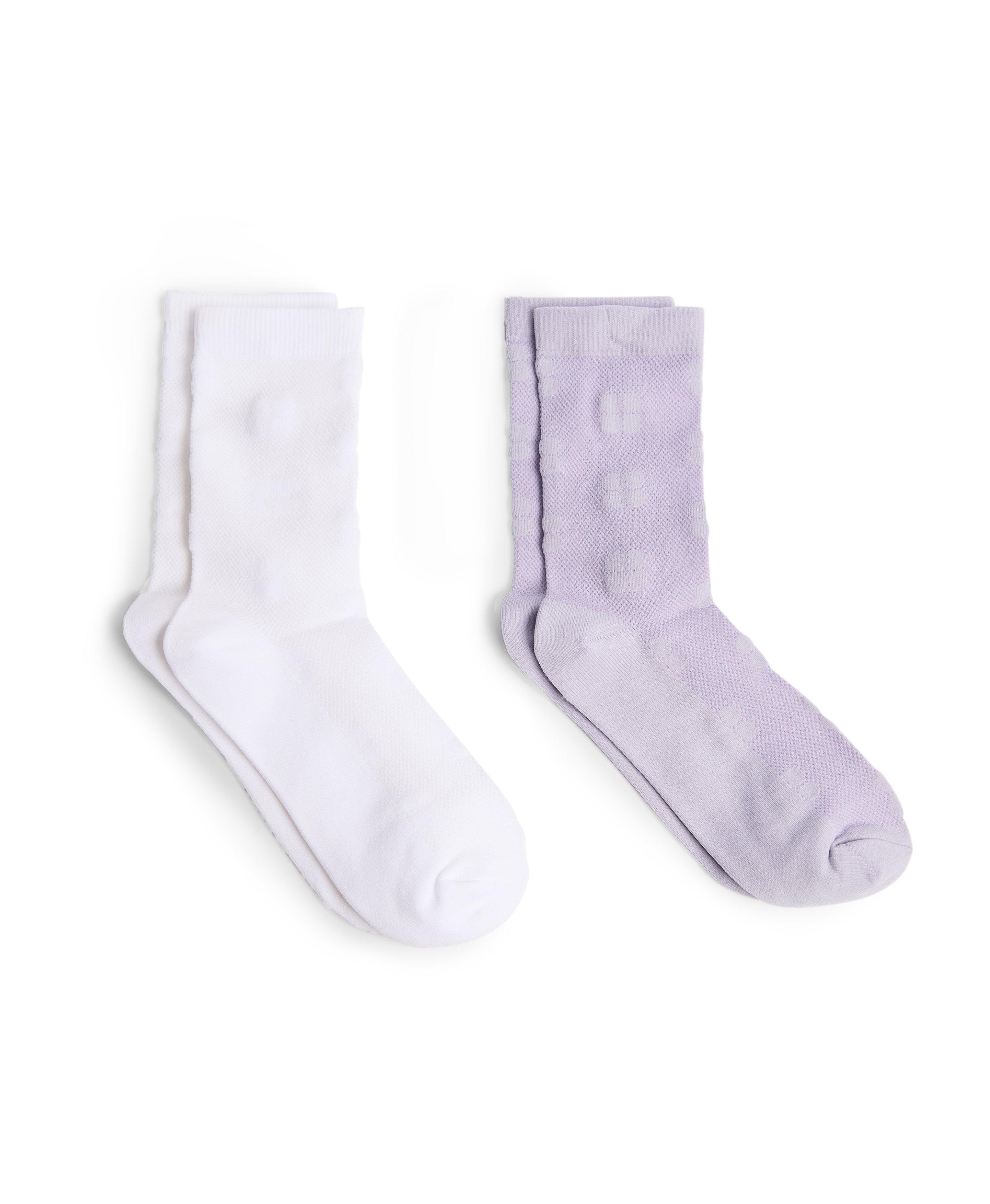 Sweaty Betty Lightweight Crew Socks 2 Pack, Purple, Women's UK 6 - 8