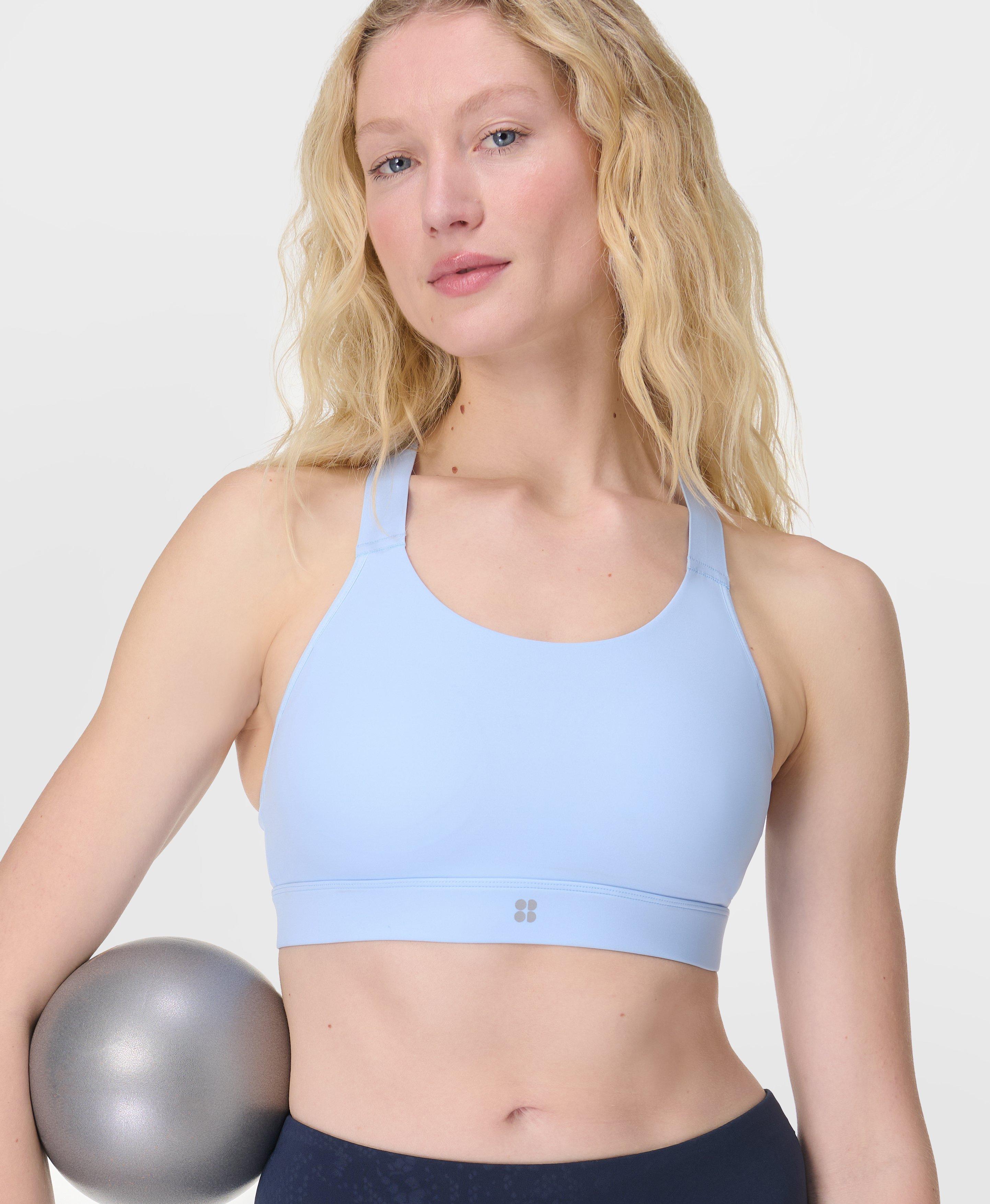 Sweaty Betty Power Medium Support Seam-Free Bra, Blue, Women's XL