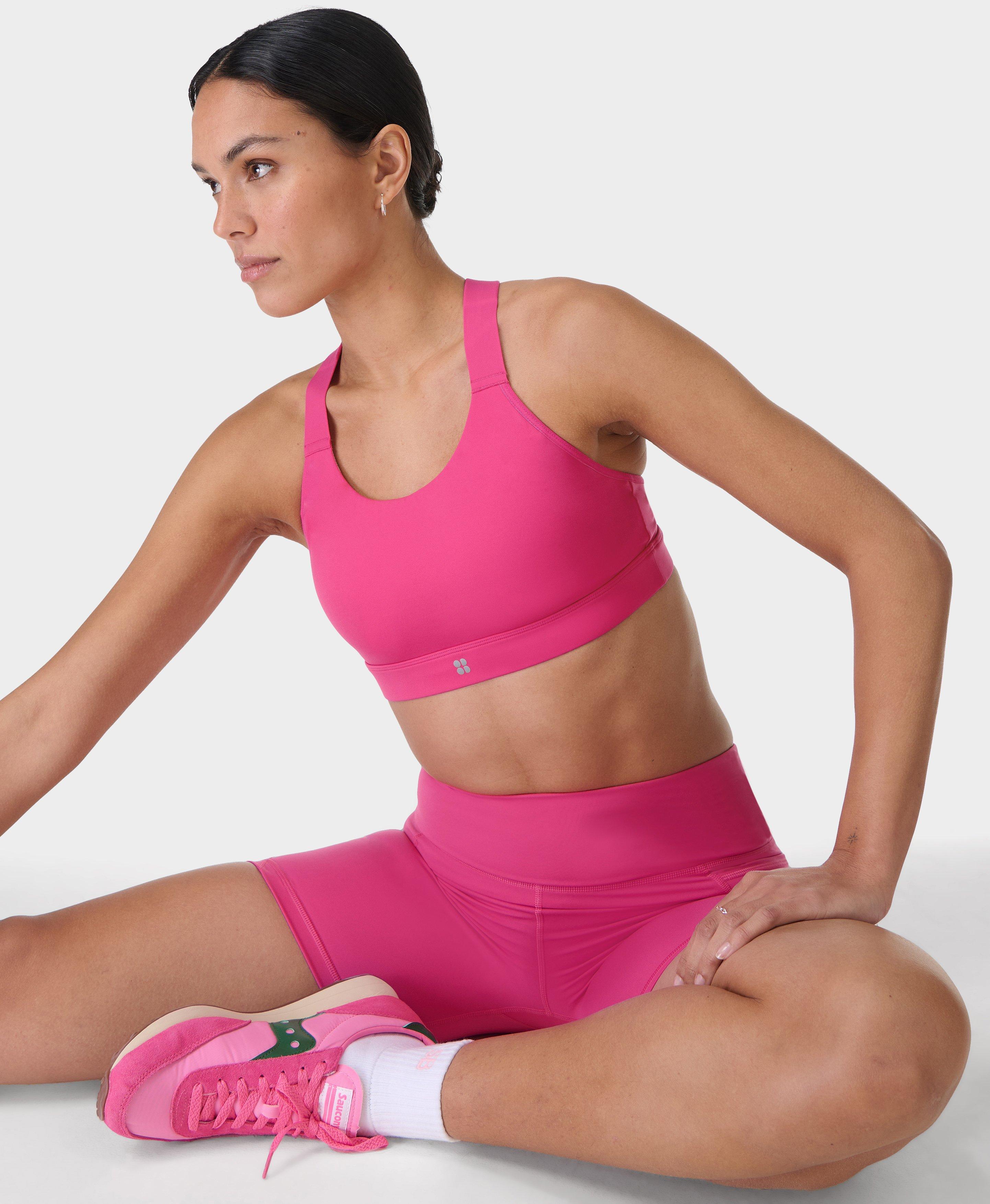 Sweaty Betty Power Medium Support Seam-Free Bra, Pink, Women's XS