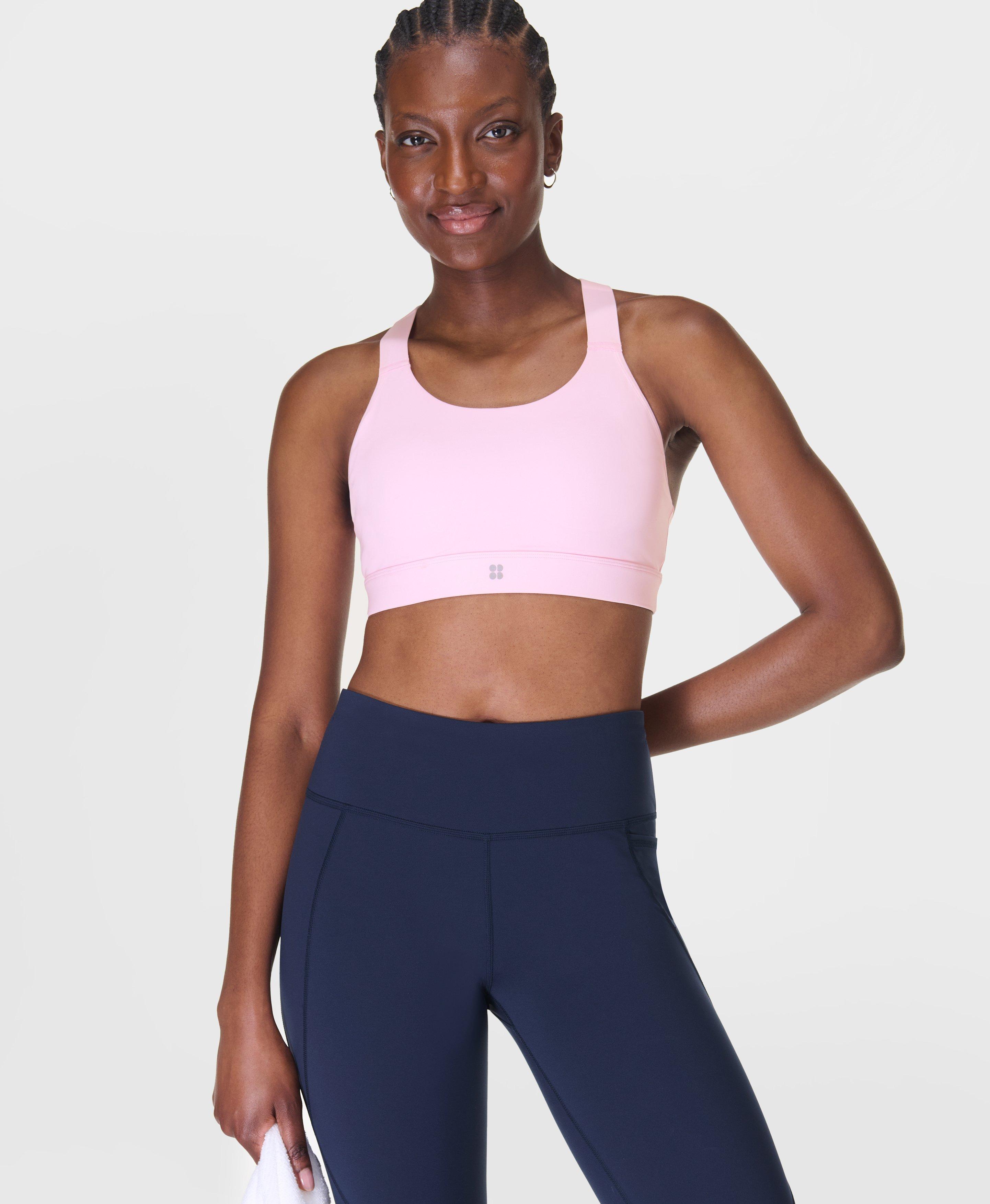 Sweaty Betty Power Medium Support Seam-Free Bra, Pink, Women's XXL