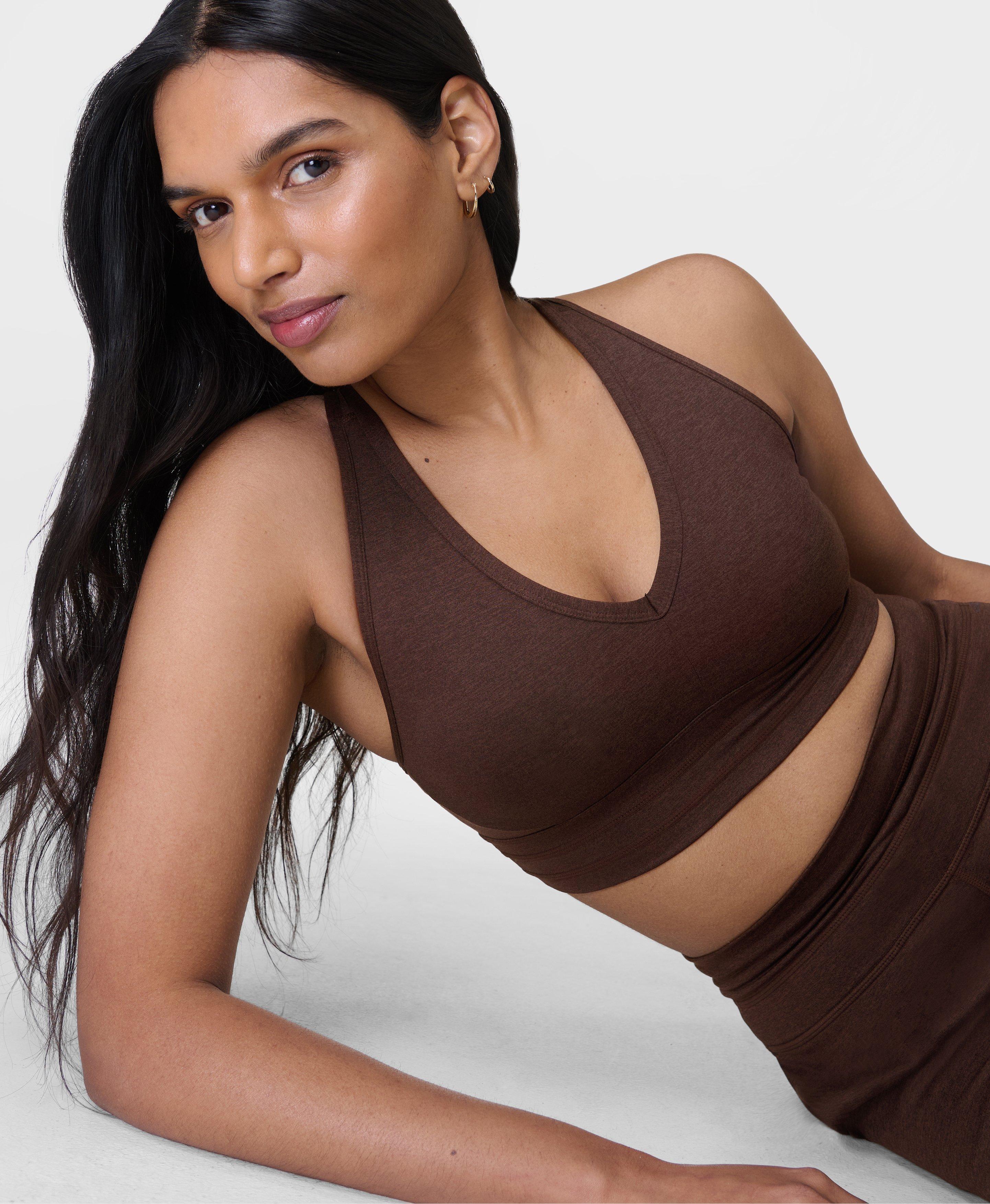 Sweaty Betty Gaia Yoga Bra, Brown, Women's S