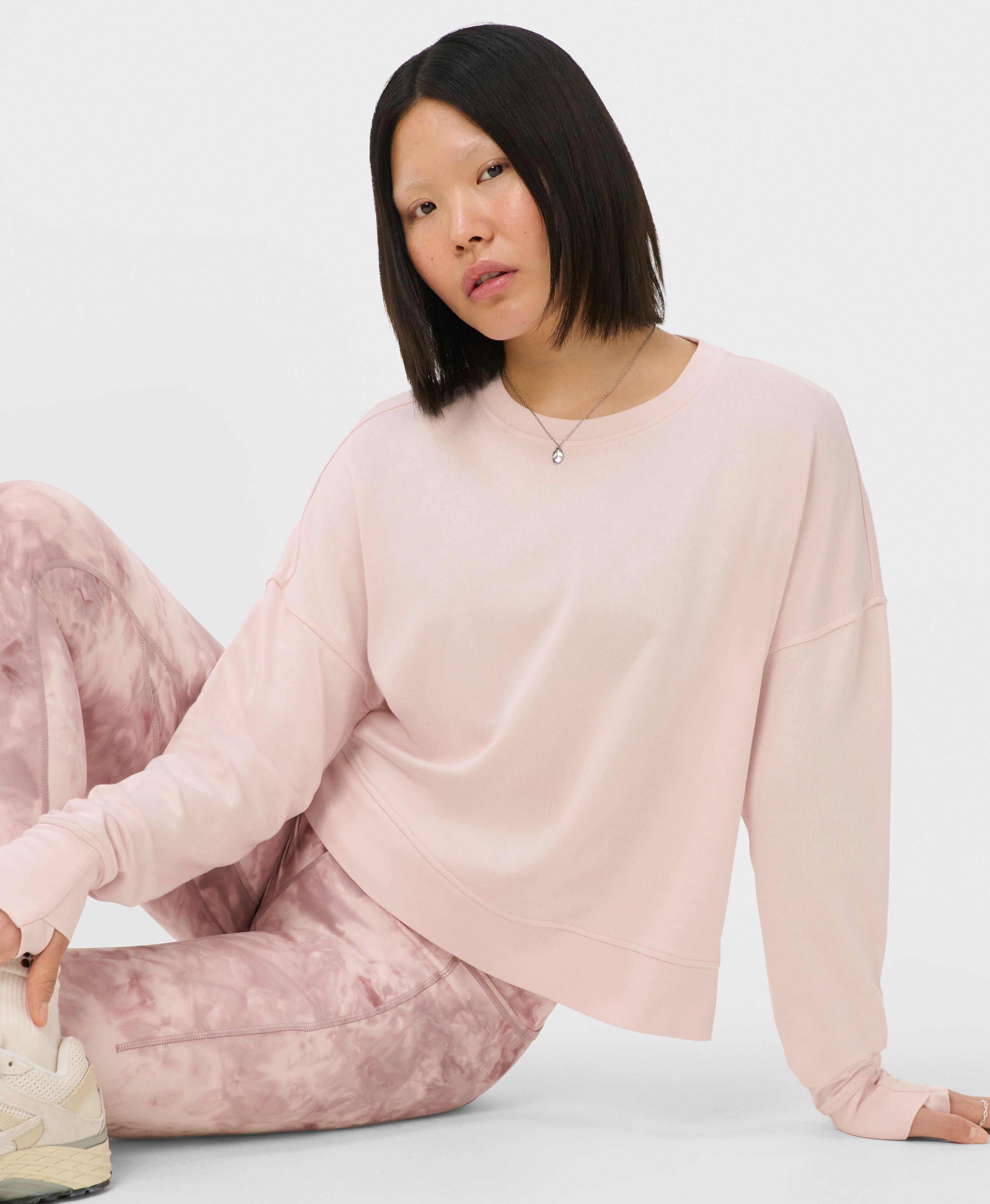 After Class Crop Sweatshirt - Sundust Pink | Women's Sweaters +