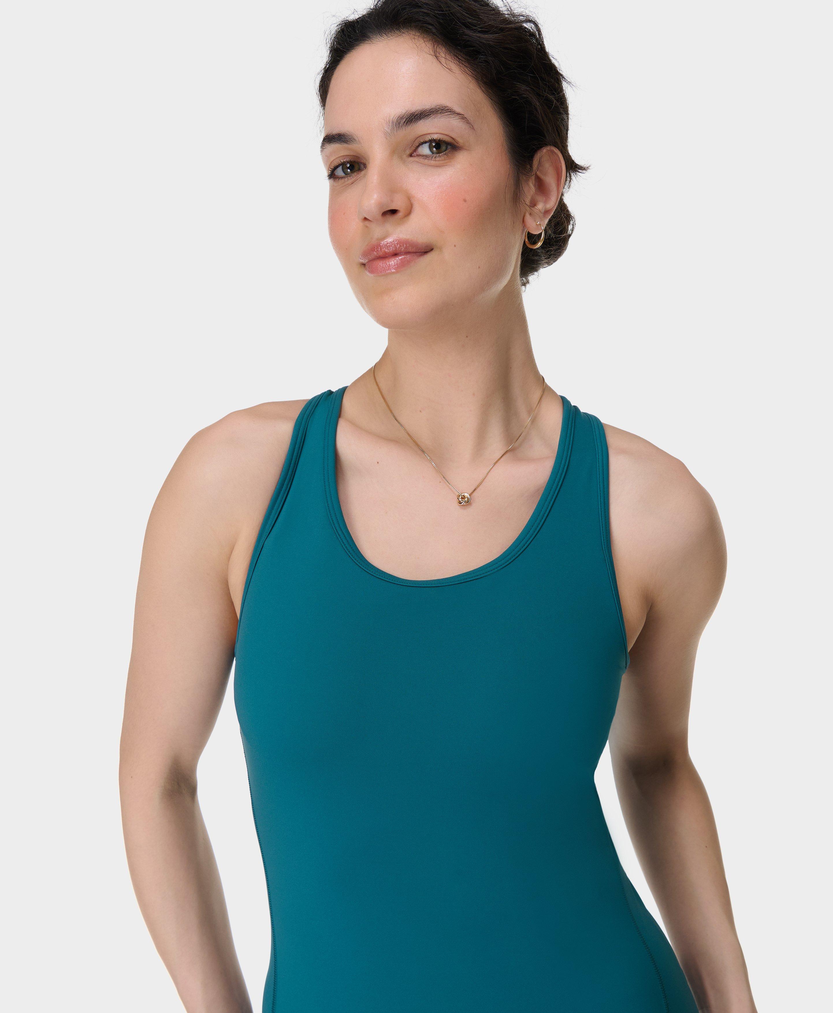 Sweaty Betty Power Medium Impact Bra Vest Top Blue, Women's XL