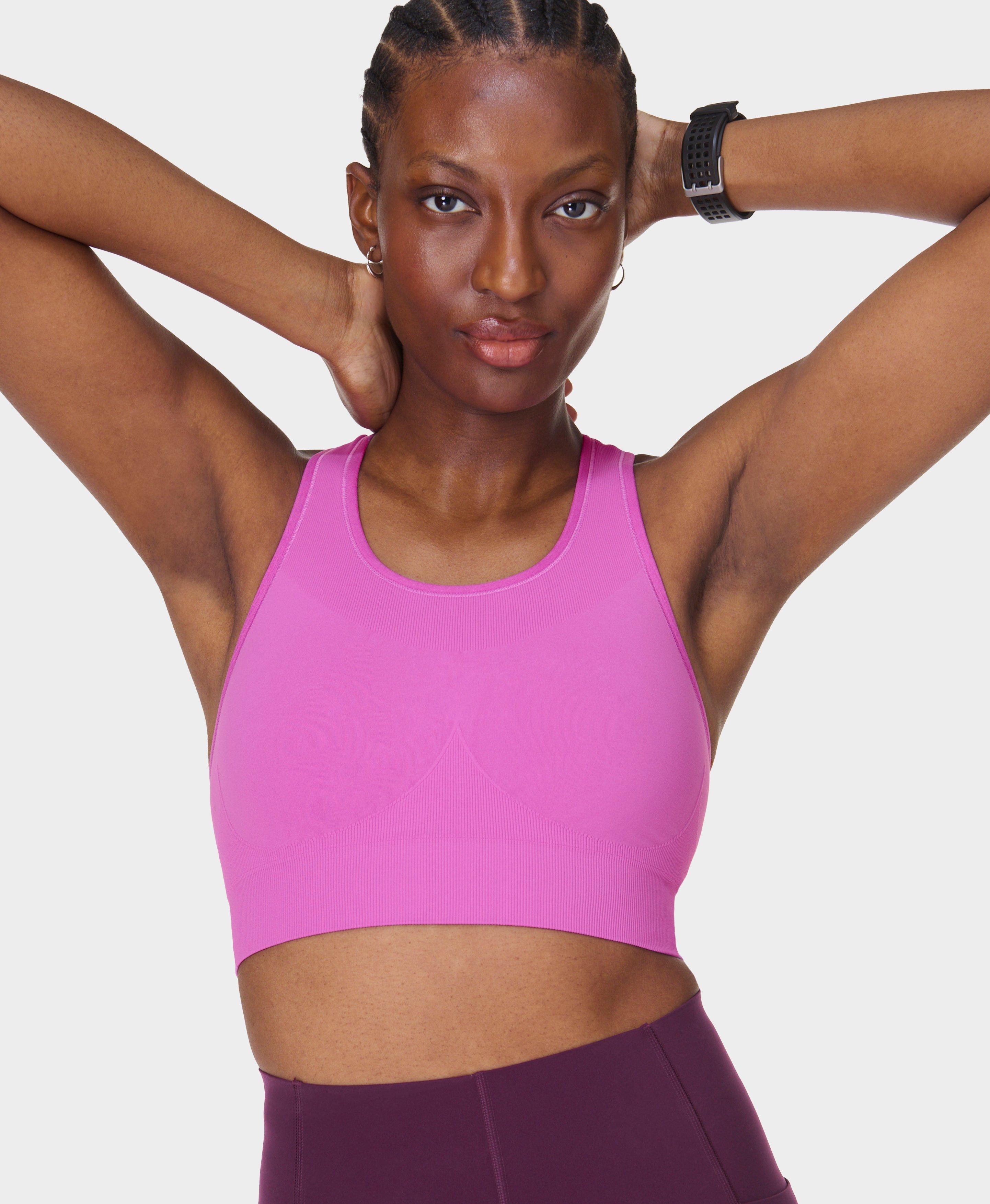 Sweaty Betty Stamina Seamless Sports Bra, Pink, Women's L