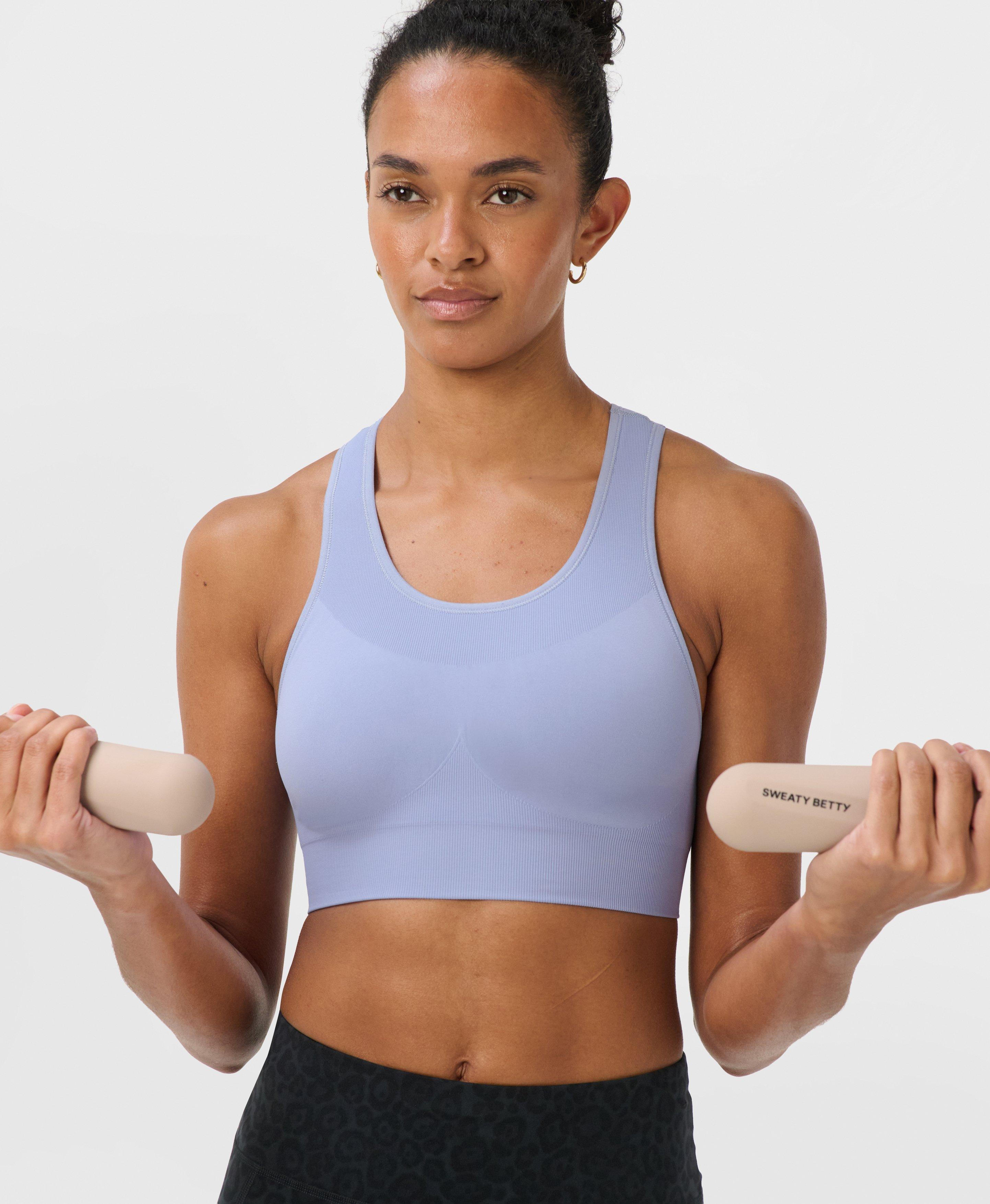 Stamina Seamless Sports Bra, Laguna Blue | Sweaty Betty