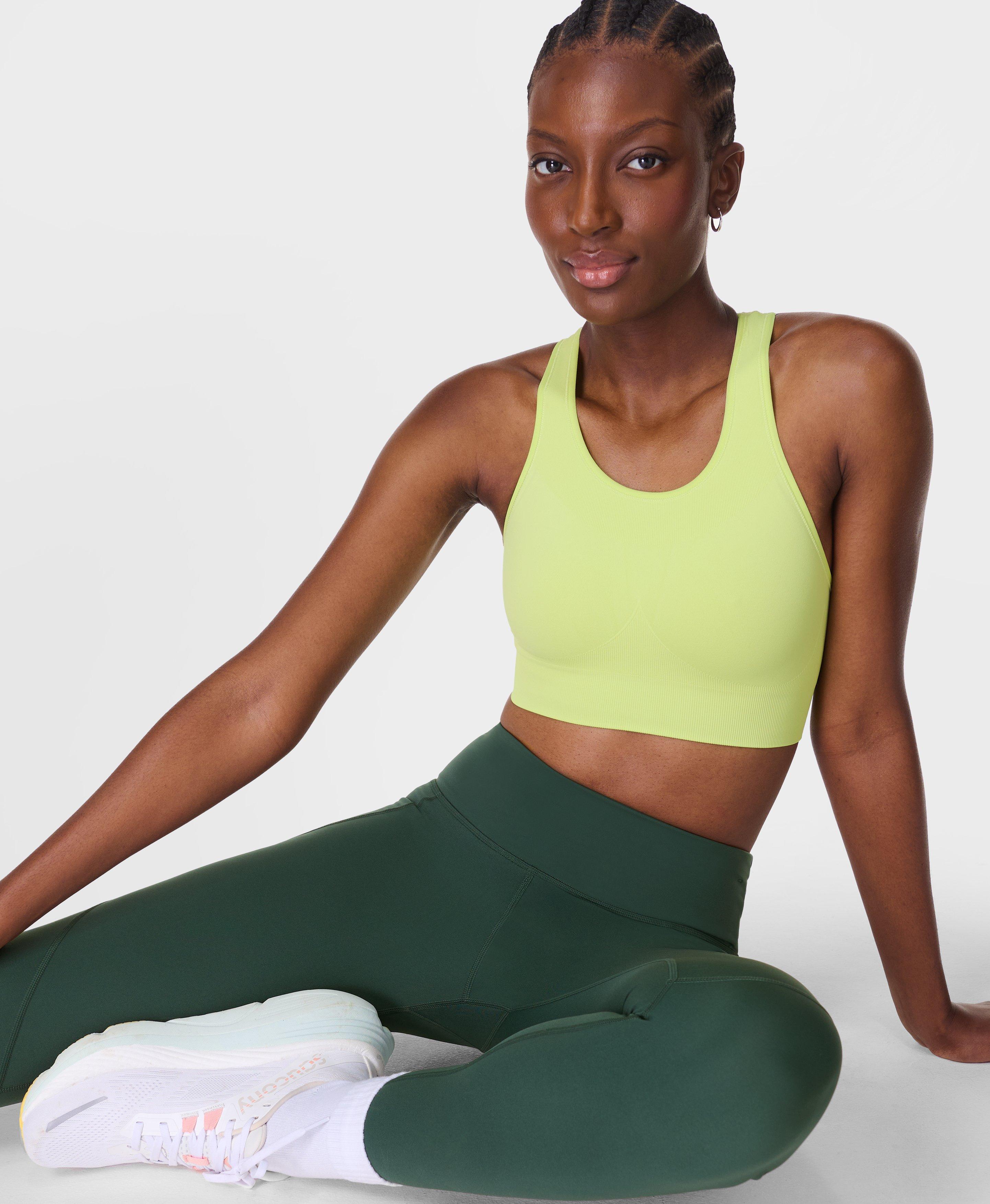 Sweaty Betty Stamina Seamless Sports Bra, Green, Women's L