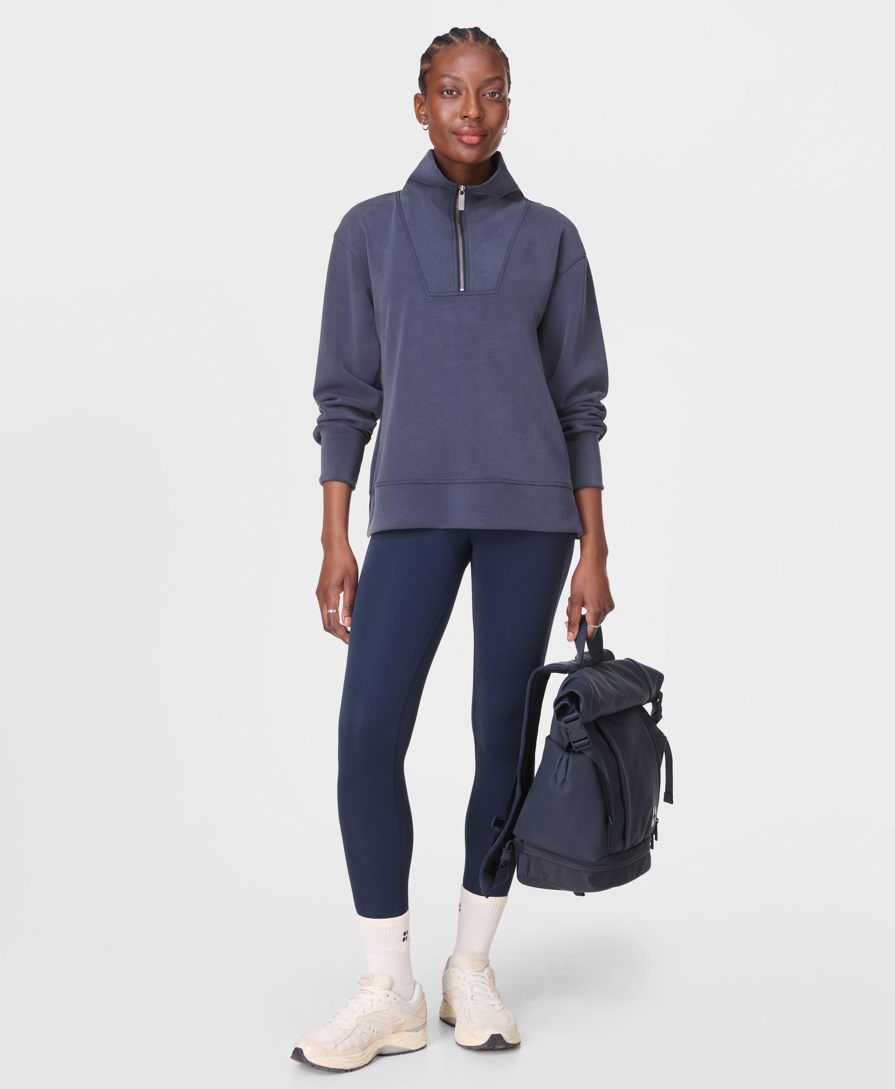 Sand Wash Half Zip Longline Sweatshirt