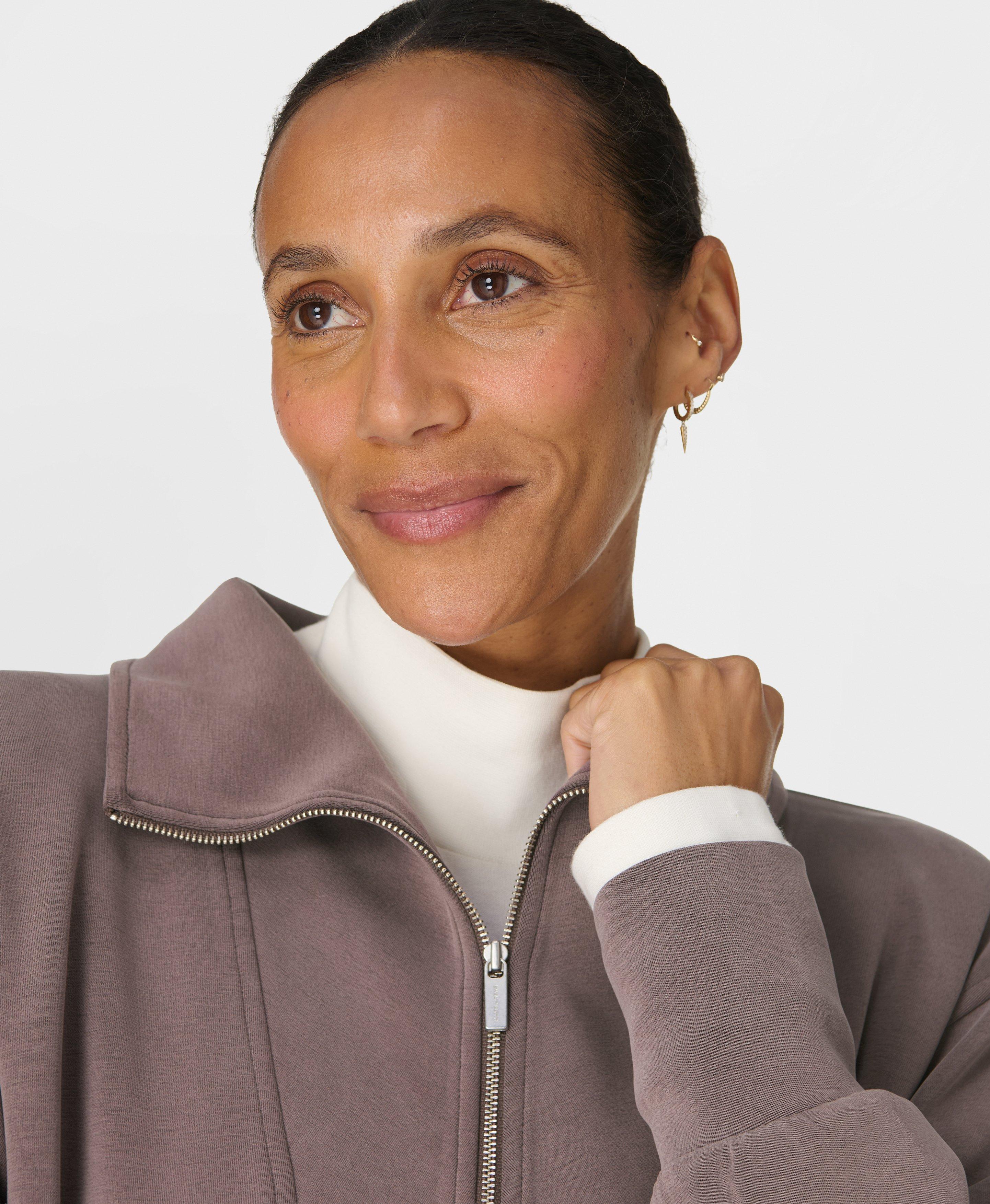 Sand Wash Half Zip Longline Sweatshirt - Sable Brown | Women's