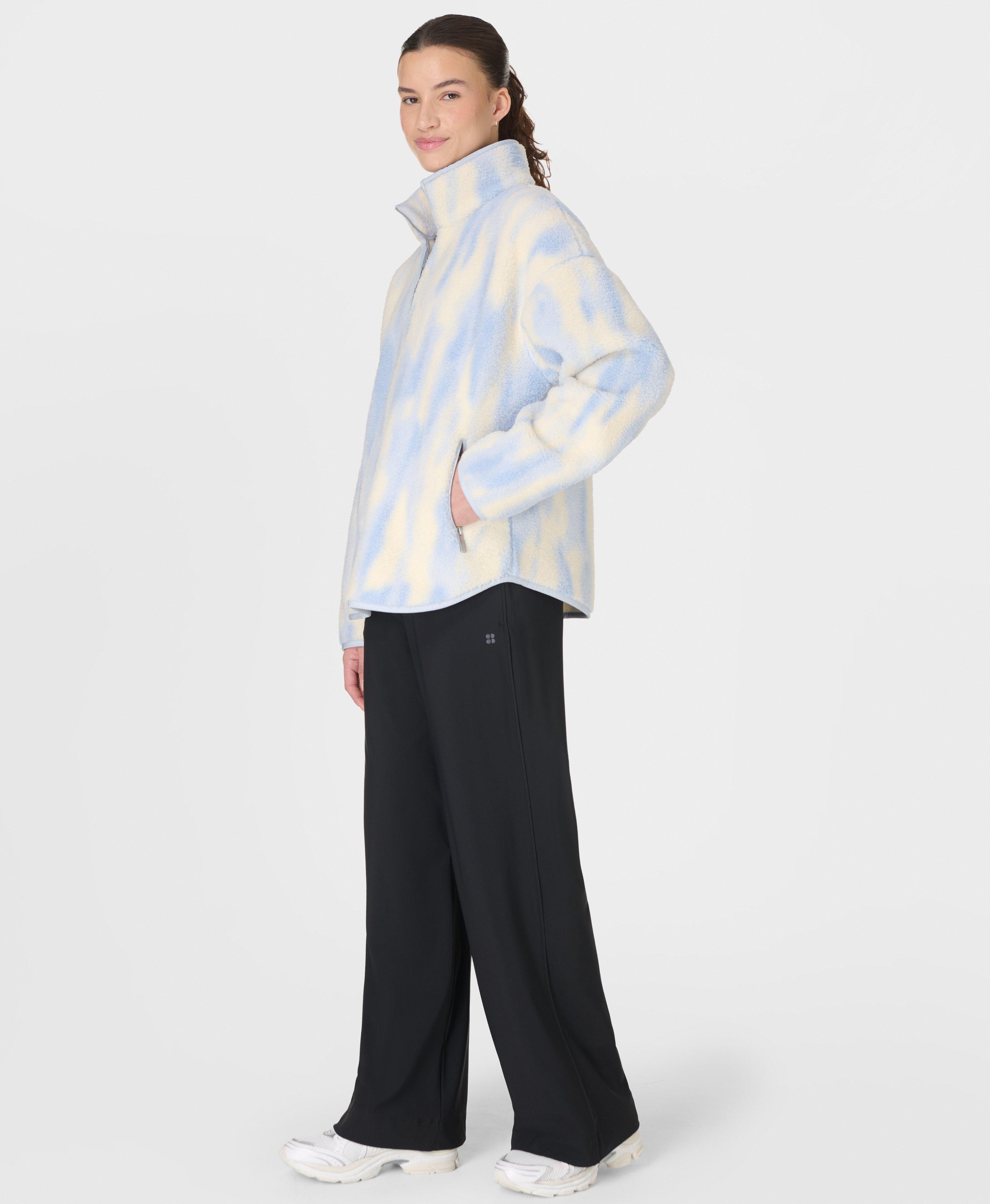 Sweaty Betty Plush Half Zip Fleece, Blue, Women's S
