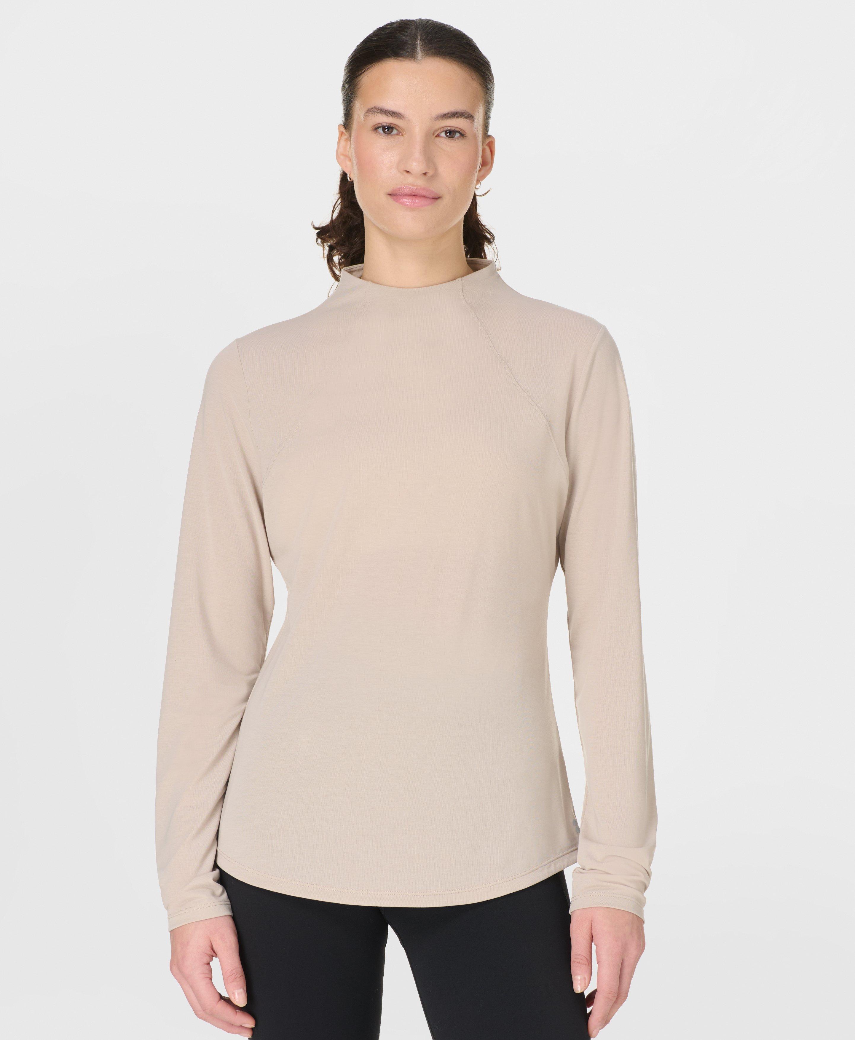 Sweaty Betty Soft Flow Studio Mock Neck Long Sleeve Top | King's Cross