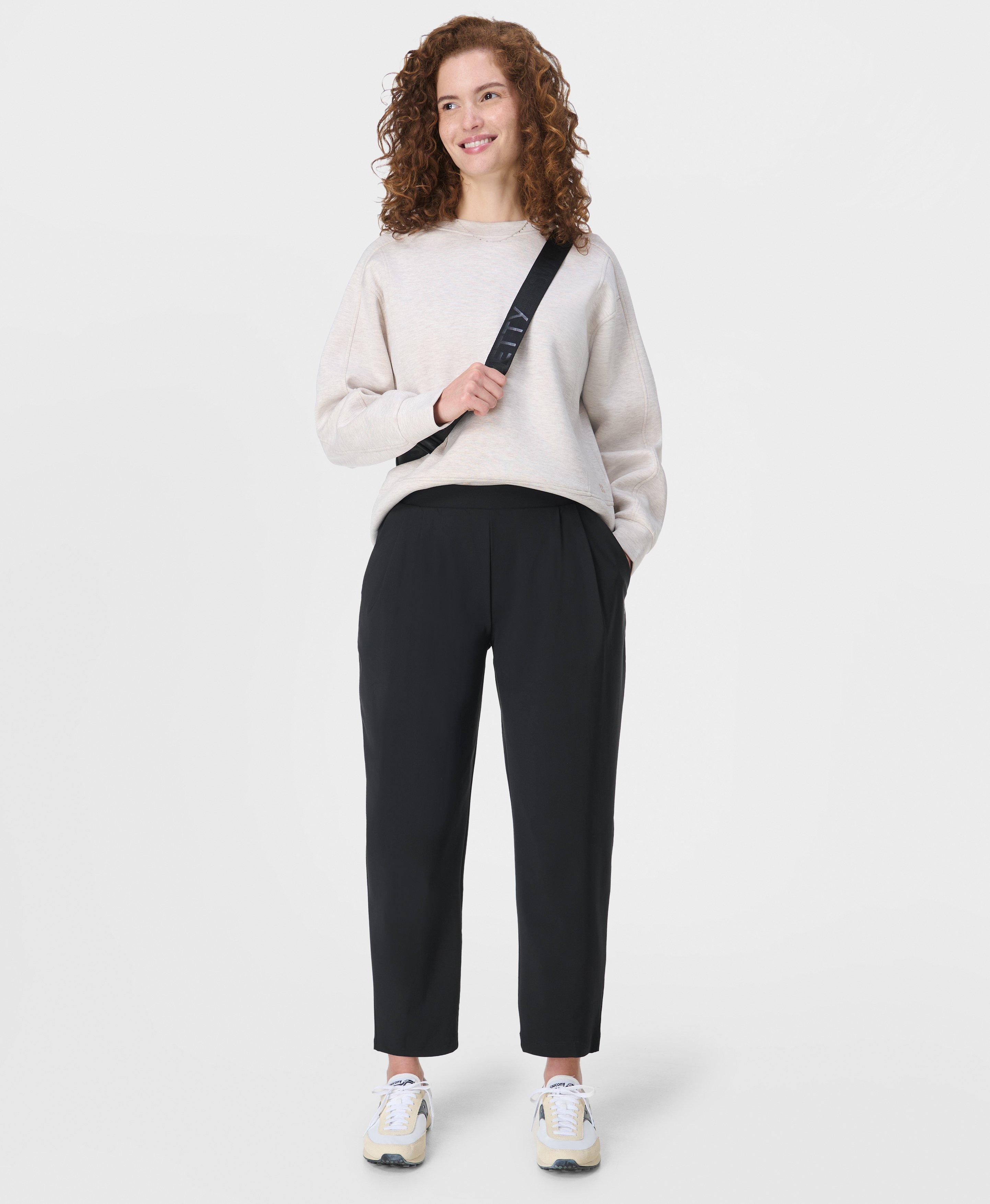 Sweaty Betty Explorer Barrel Leg Trousers, Black, Women's M