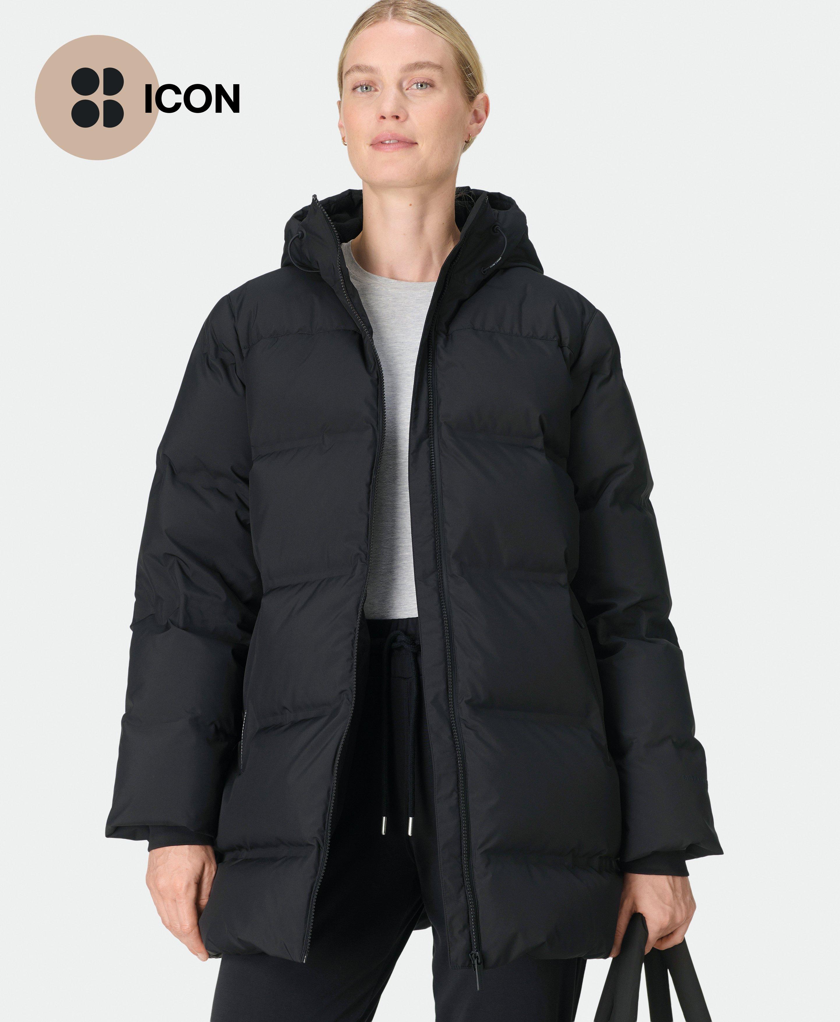 Sweaty Betty Nimbus Mid Waterproof Puffer, Black, Women's S