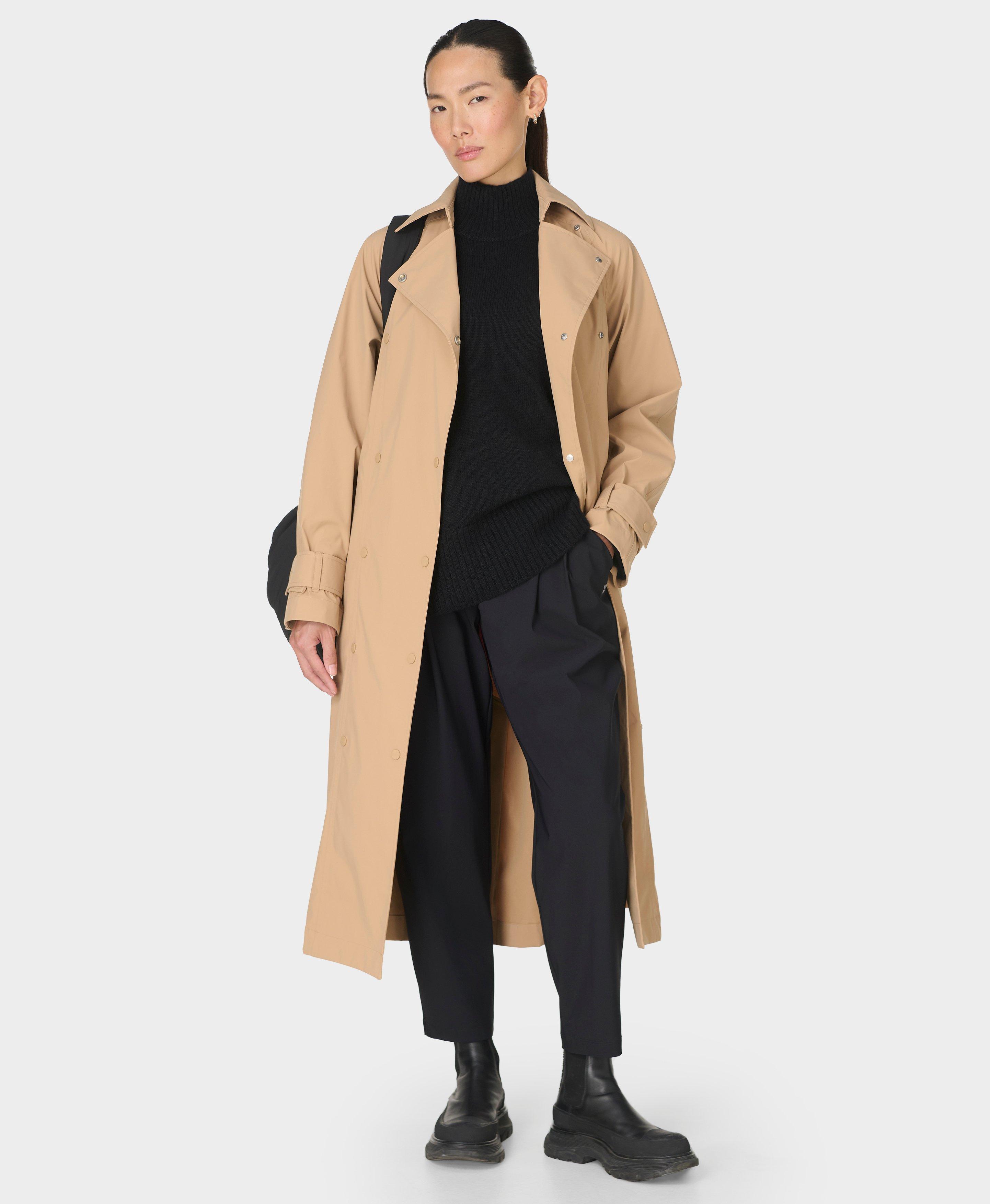 Motion Waterproof Trench Coat - Golden Beige | Women's Jackets +