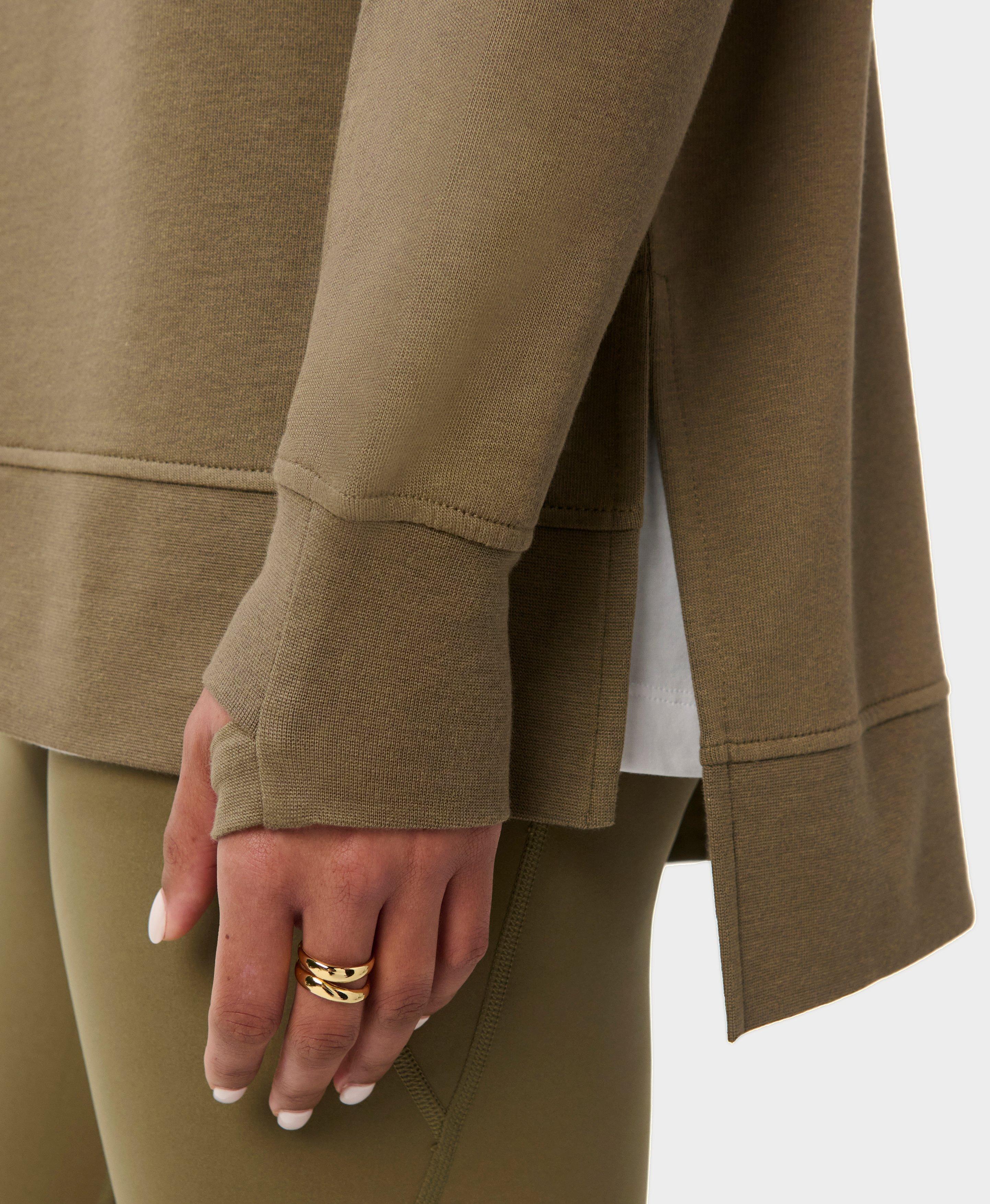 After Class Longline Sweatshirt - Khaki Brown | Women