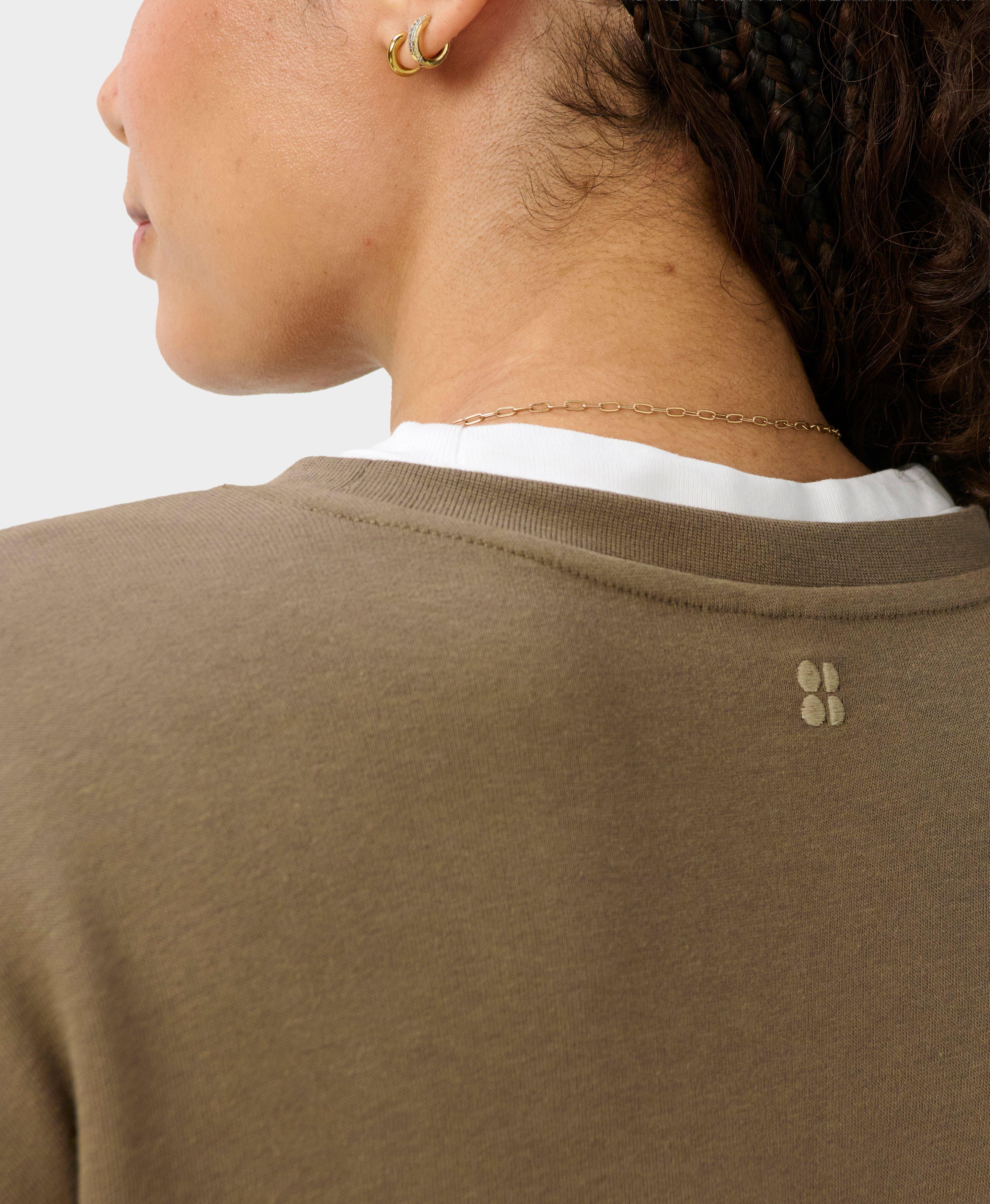 After Class Longline Sweatshirt - Khaki Brown | Women