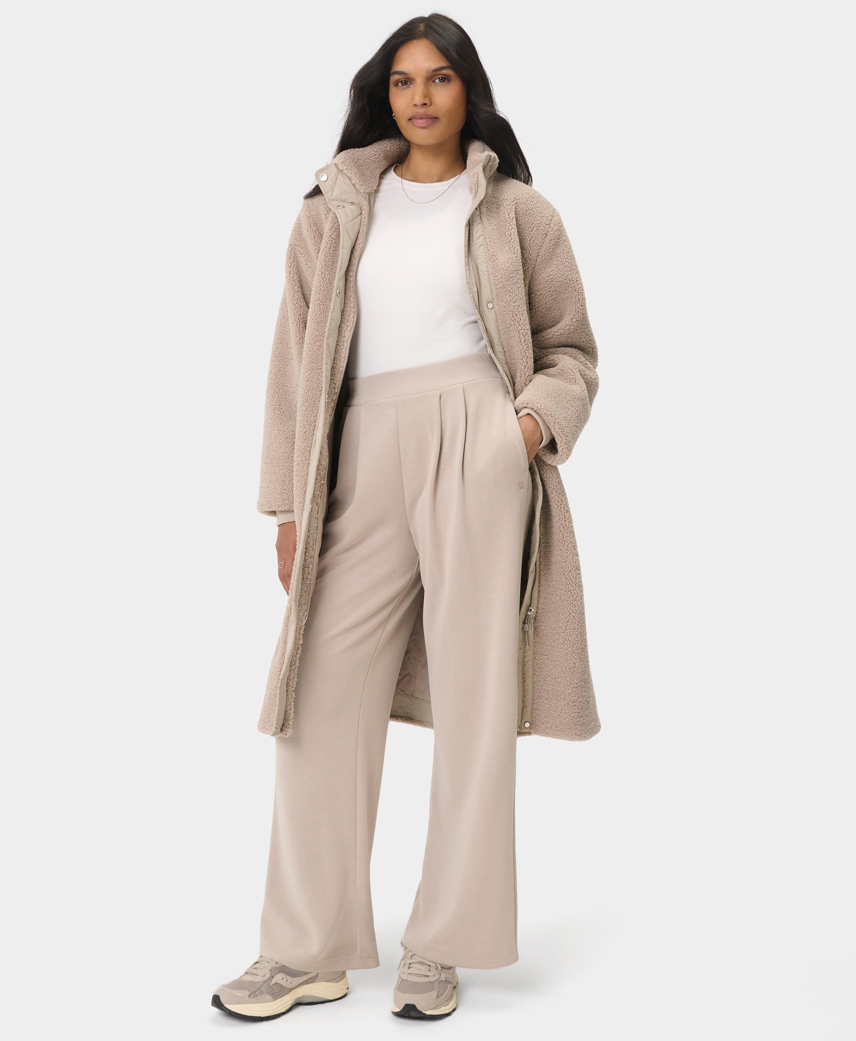 Navigate Sherpa Texture Jacket - Dusk Beige | Women's Jackets +