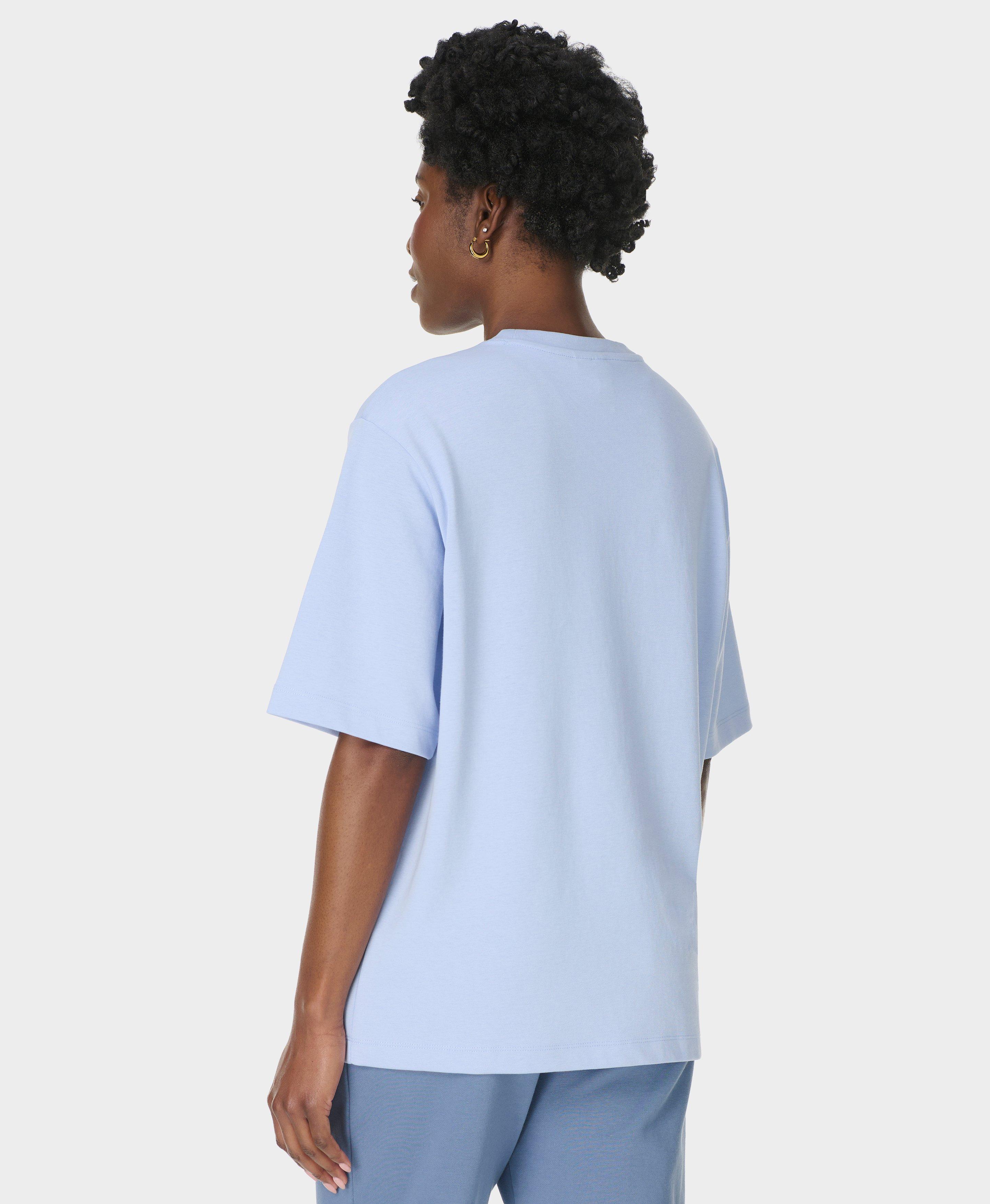 Elevated Cotton Longline Tee - Glacier Blue | Women's T-Shirts