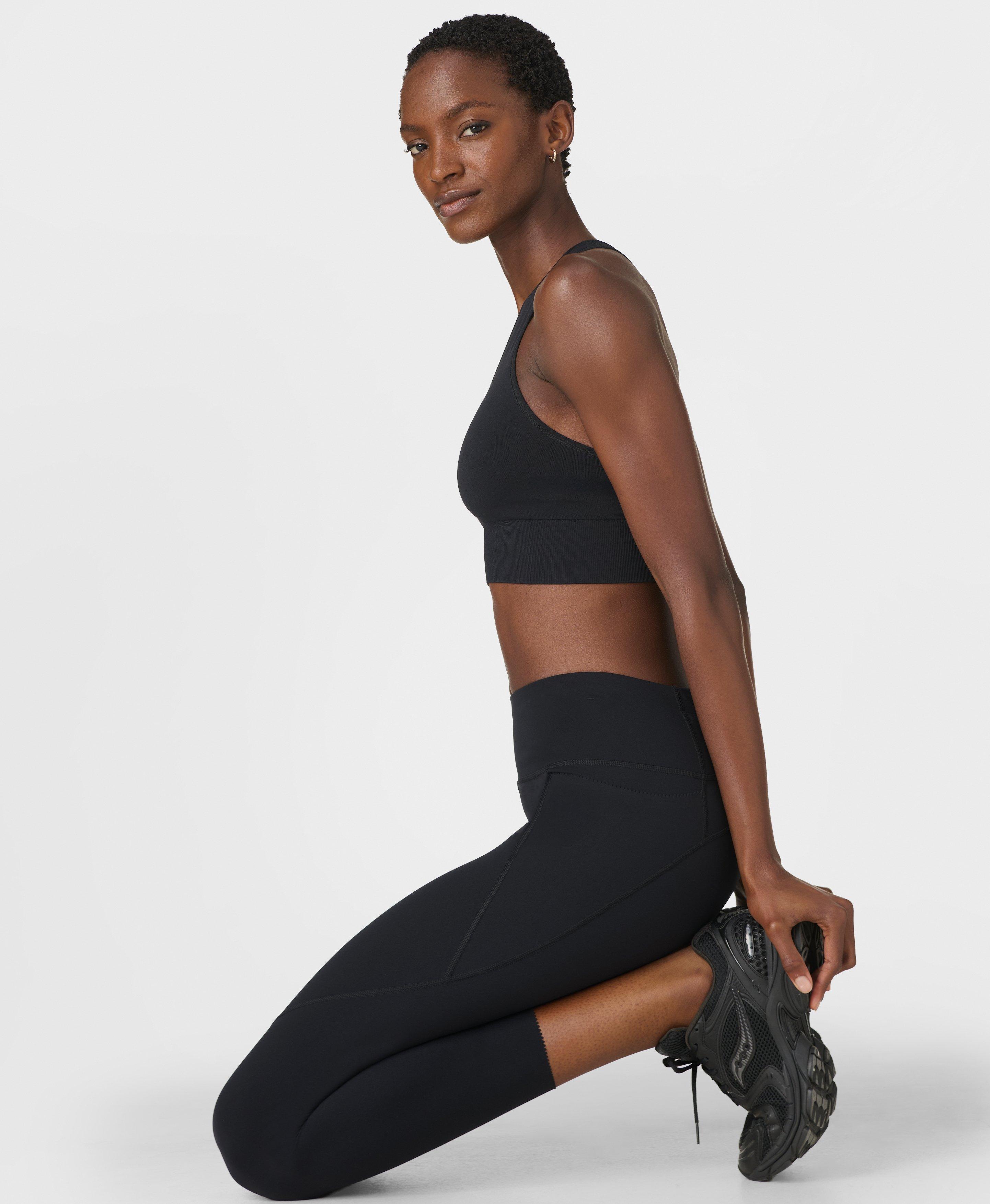 Sweaty Betty Power 7/8 Mini Scalloped Edge Workout Leggings, Black, Women's XL