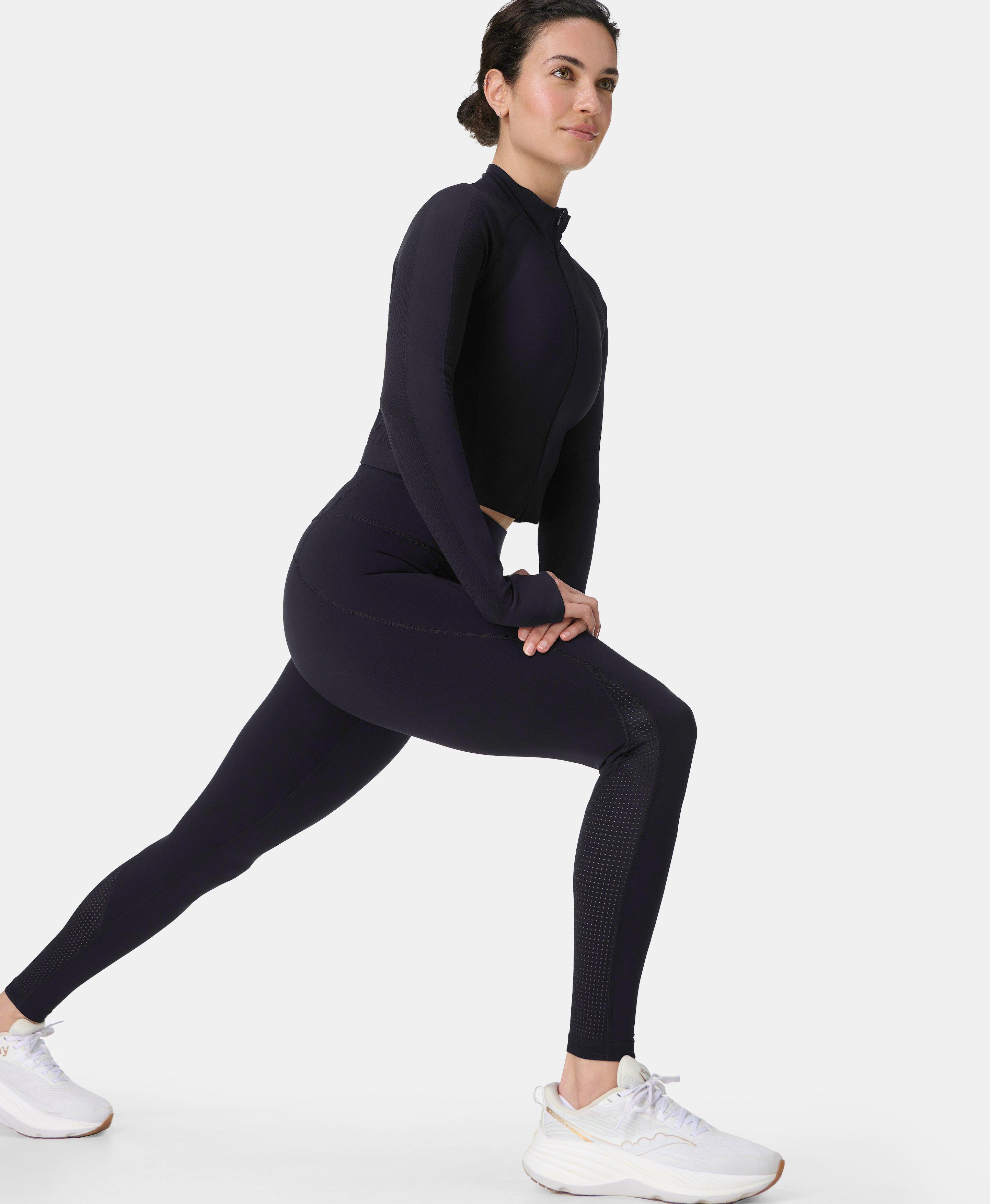 Sweaty Betty Power Perforated Gym Leggings, Black, Women's L