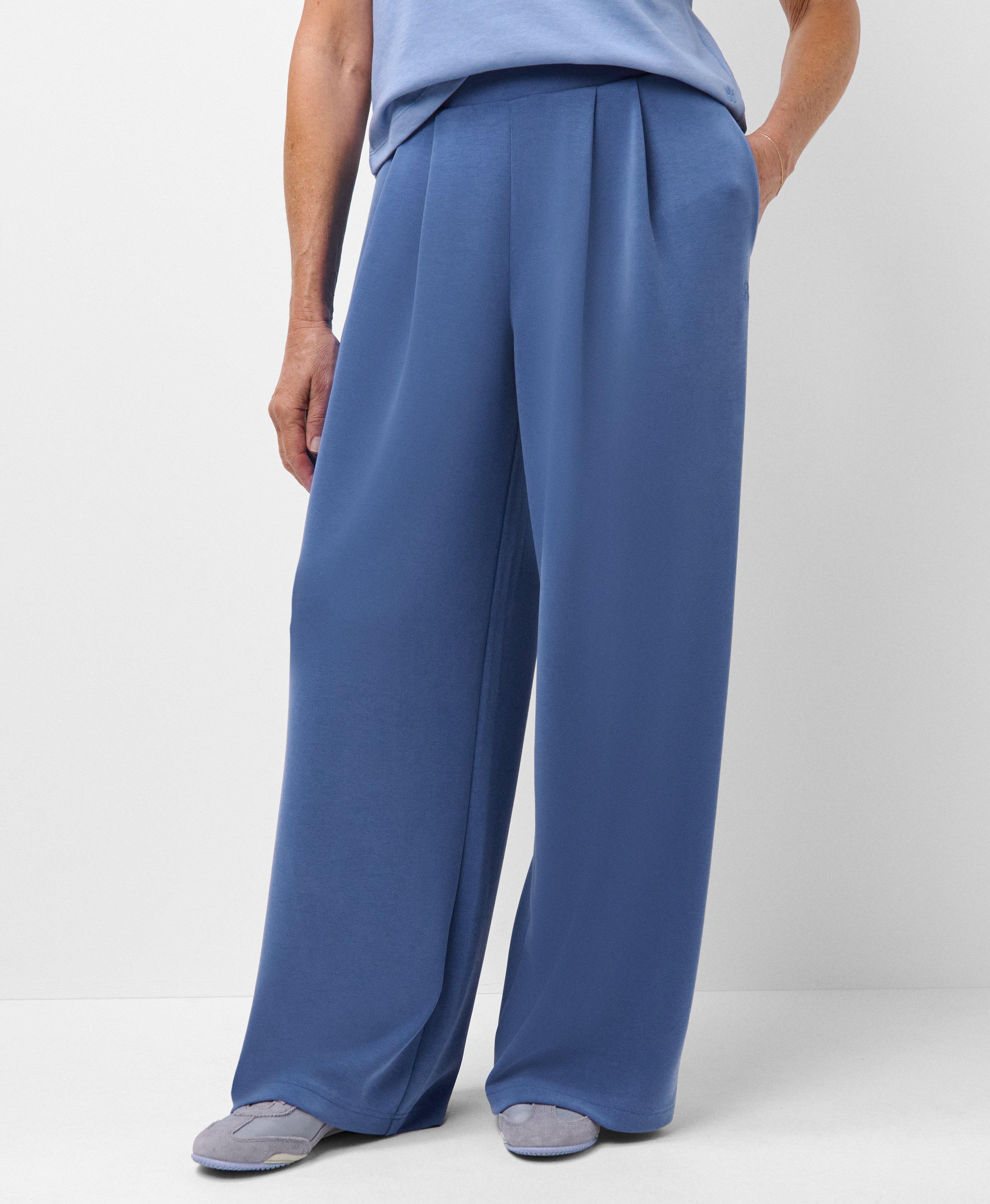 Sand Wash Wide Leg Trouser - Prussian Blue | Women's Trousers