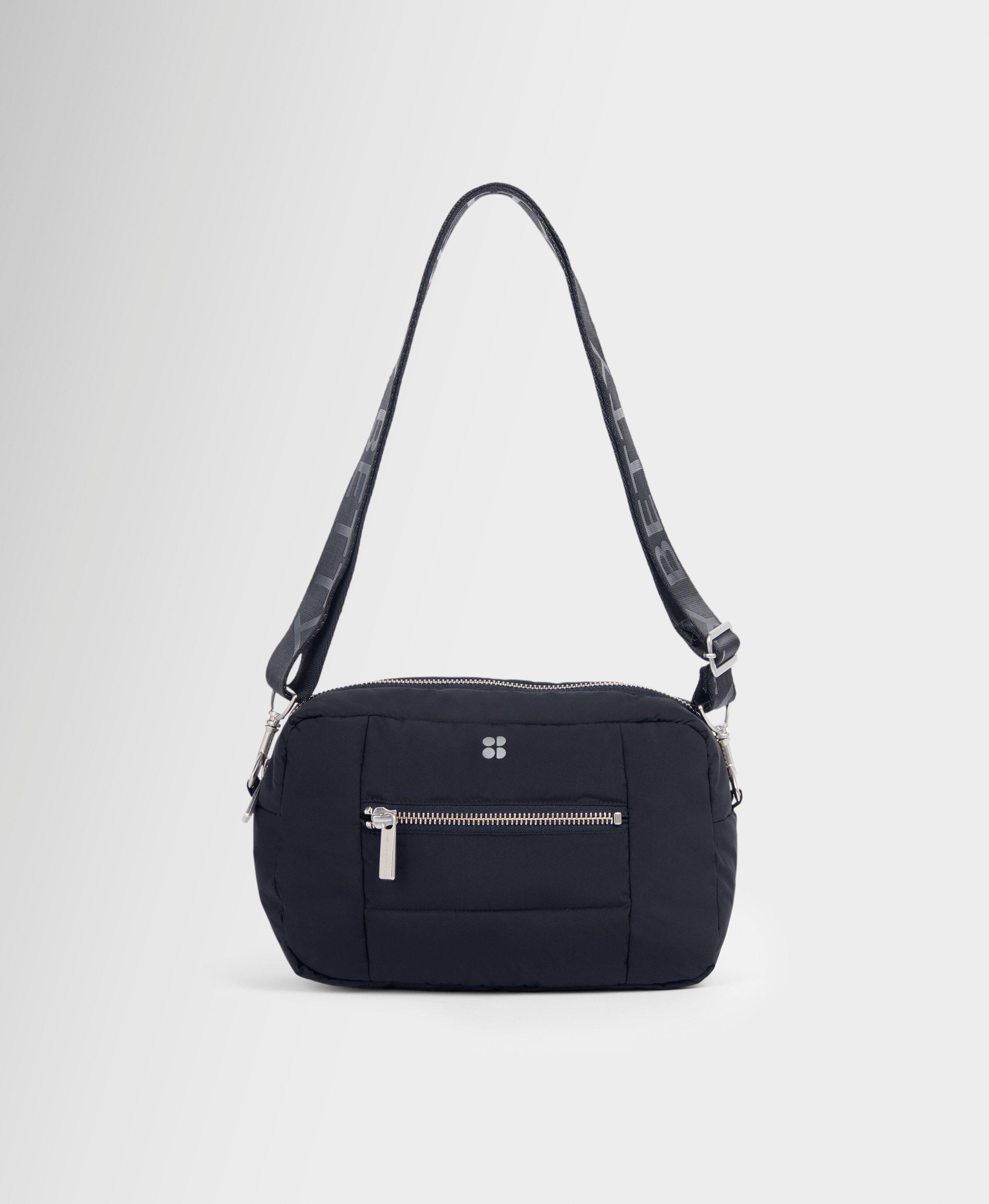 Black Nylon Sweaty Betty Pannier bag. New Sweaty Betty | The Nimbus Roam Weekender - Black | The  main image 4