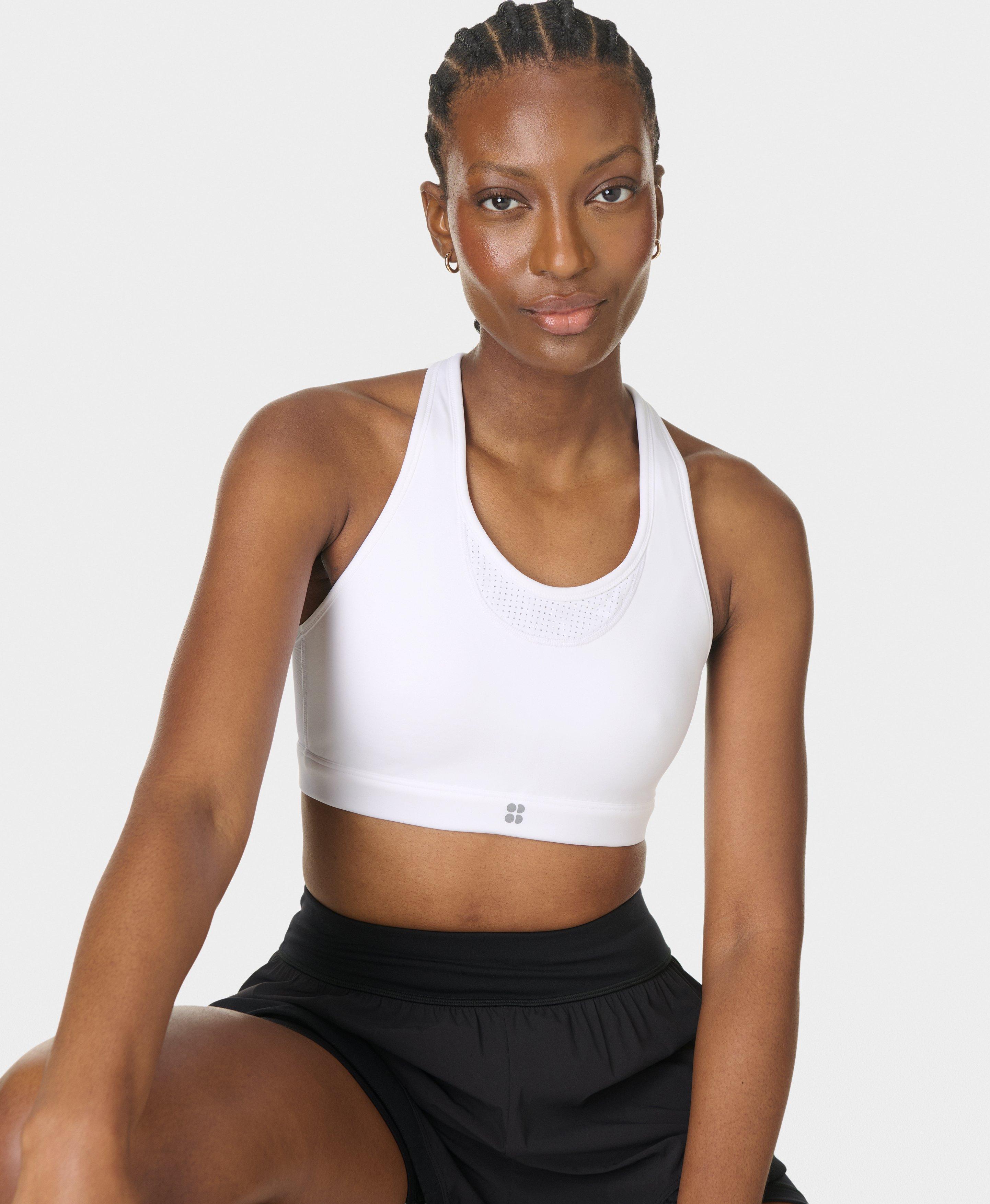 Power High Impact Sports Bra - White | Women's Sports Bras