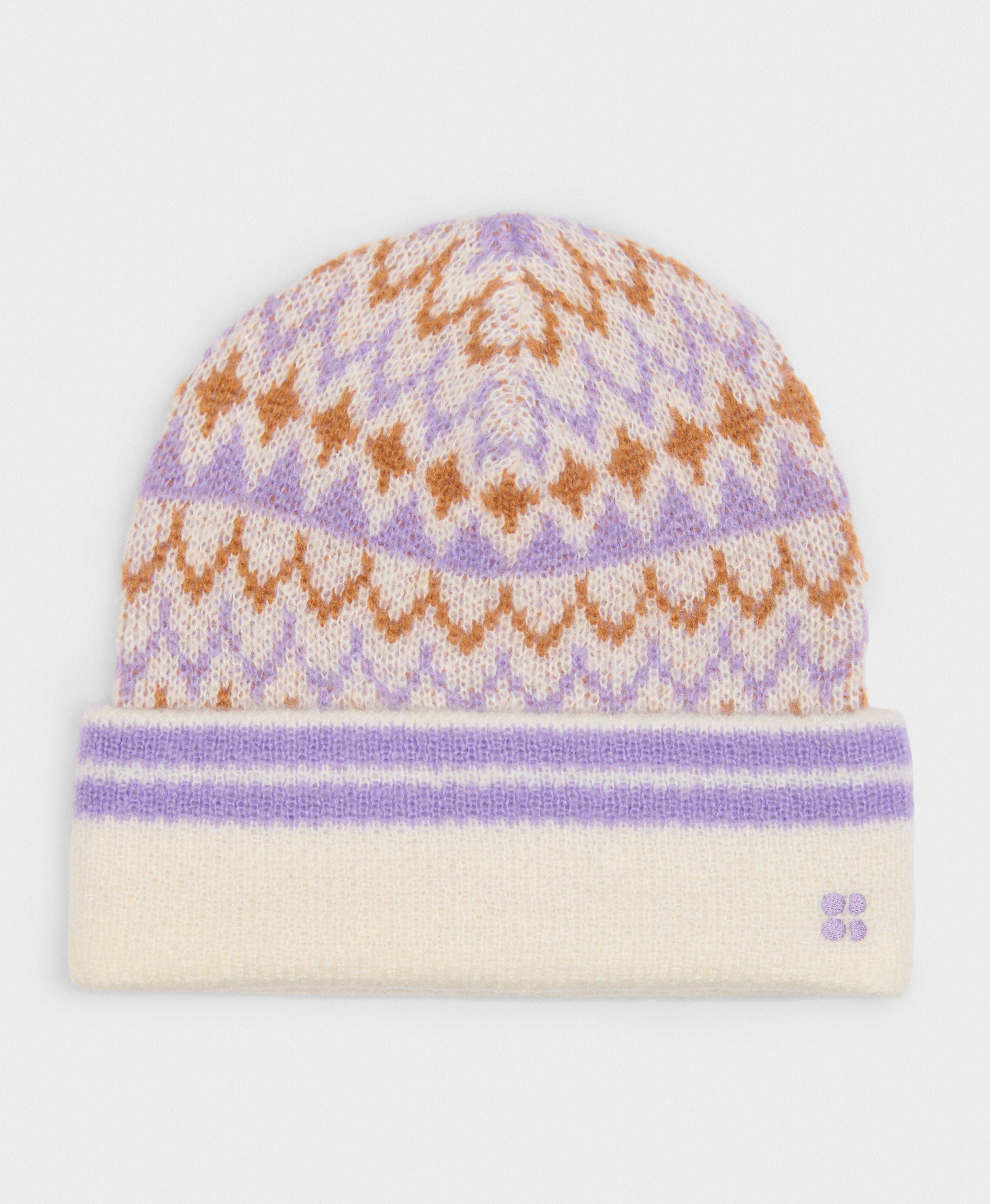 Highland Fair Isle Beanie - Purple Geo Hat Jacquard | Sweaty 