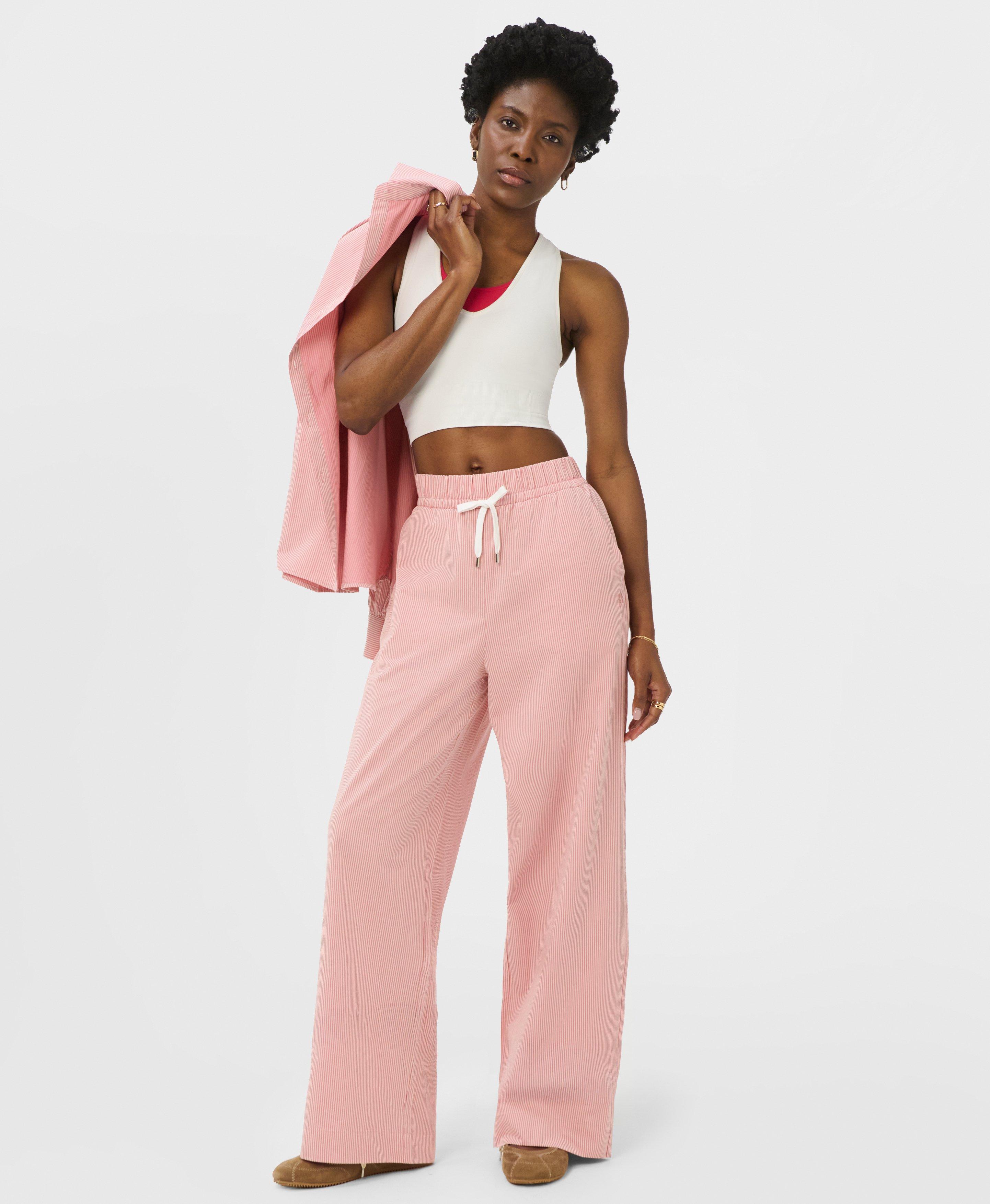 Bristol XL トレーナー ピンク星柄 Summer Stripe Pants - Melrose Pink White Stripe Print | Women's