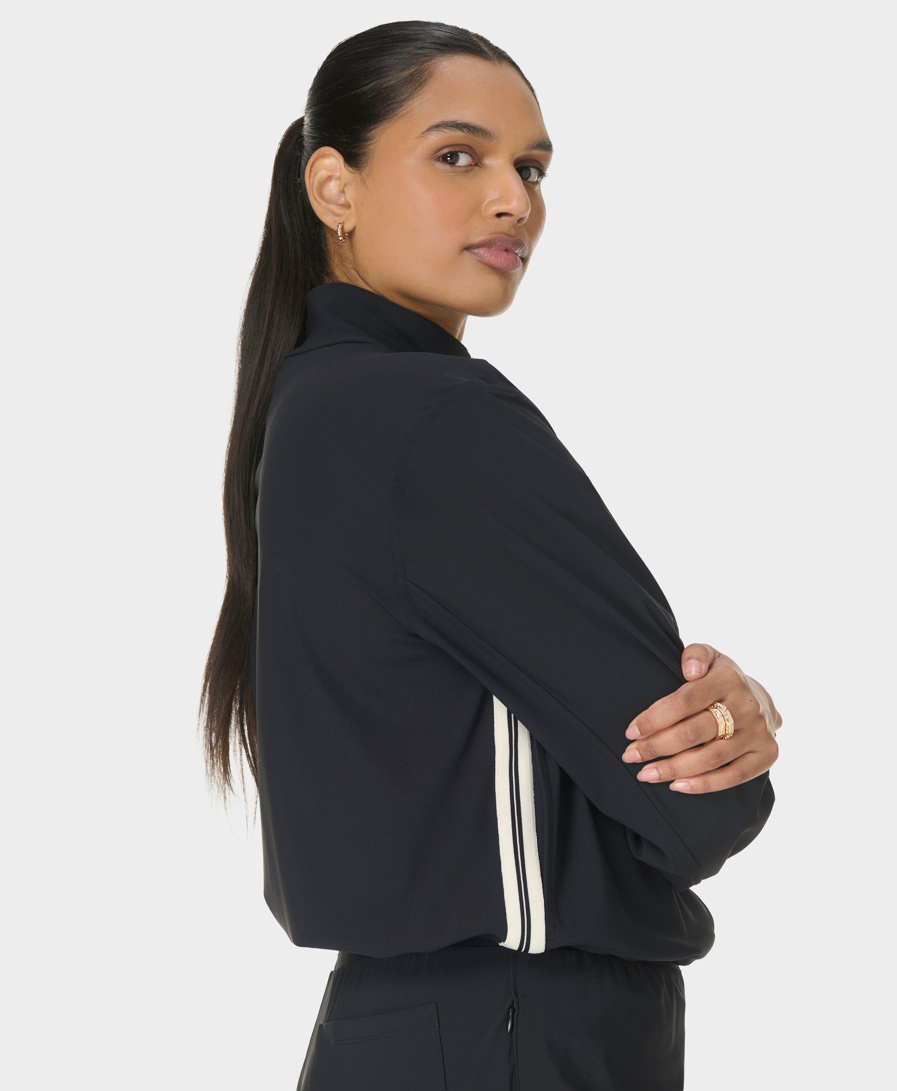 Bettyページ Explorer Side Tape Zip Through Midlayer - Black | Sweaty Betty