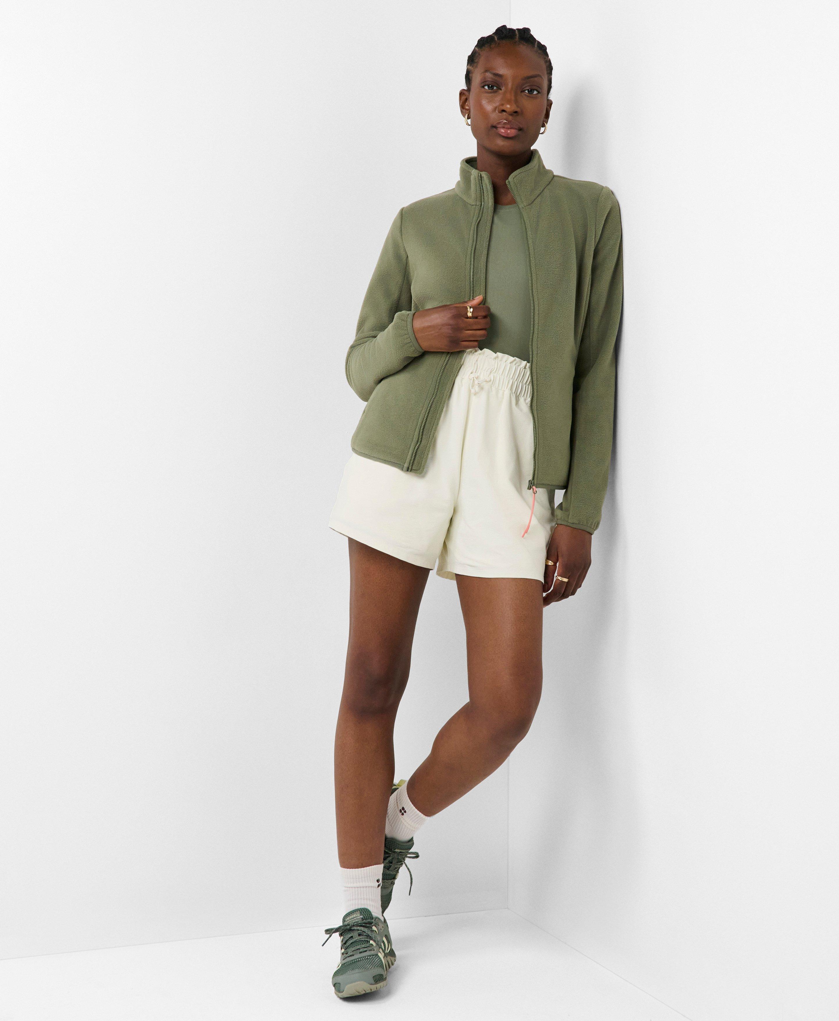 Evergreen Fleece Zip-Up - Bracken Green | Women's Sweaters +