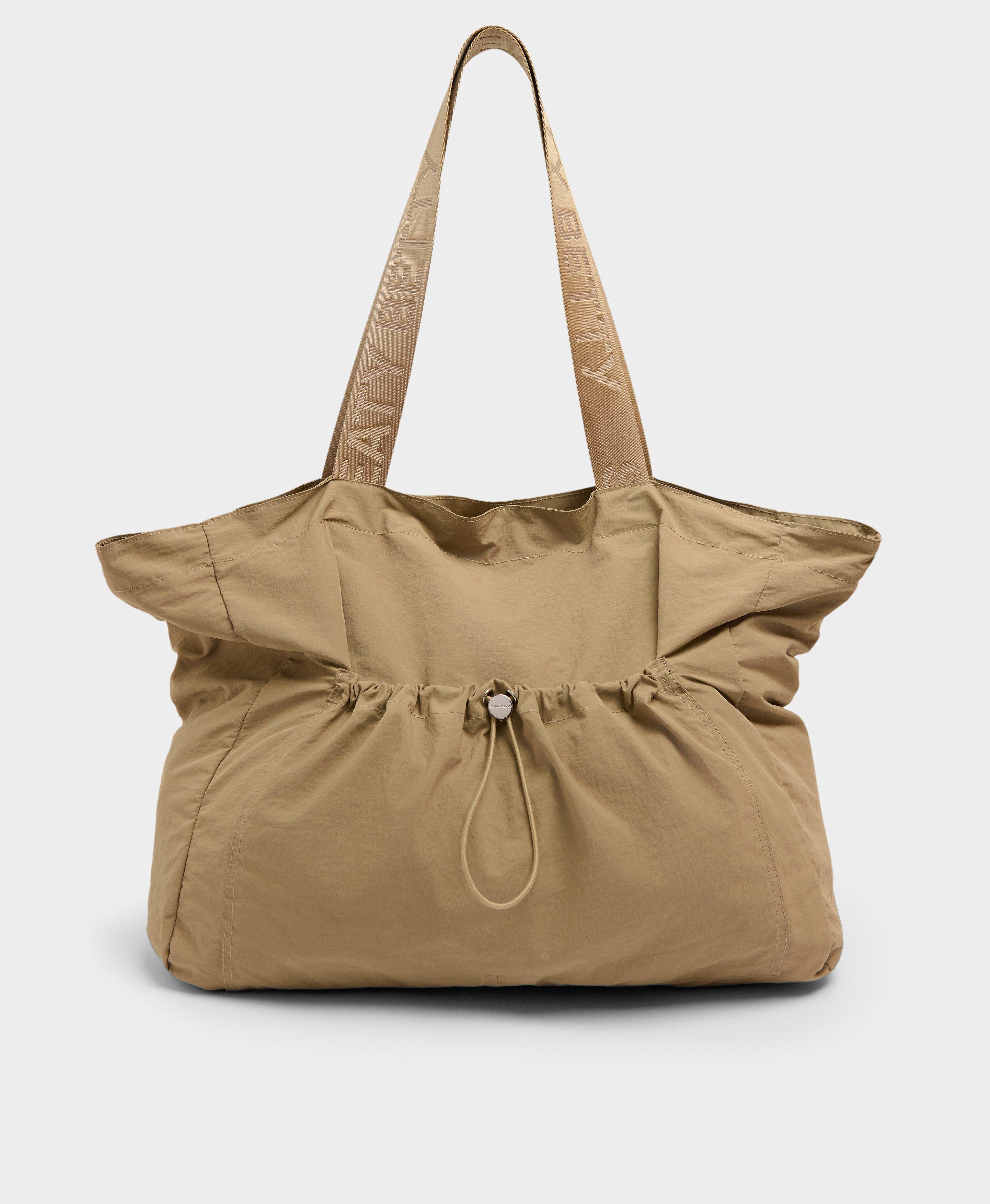 Nylon Ruched Tote Bag