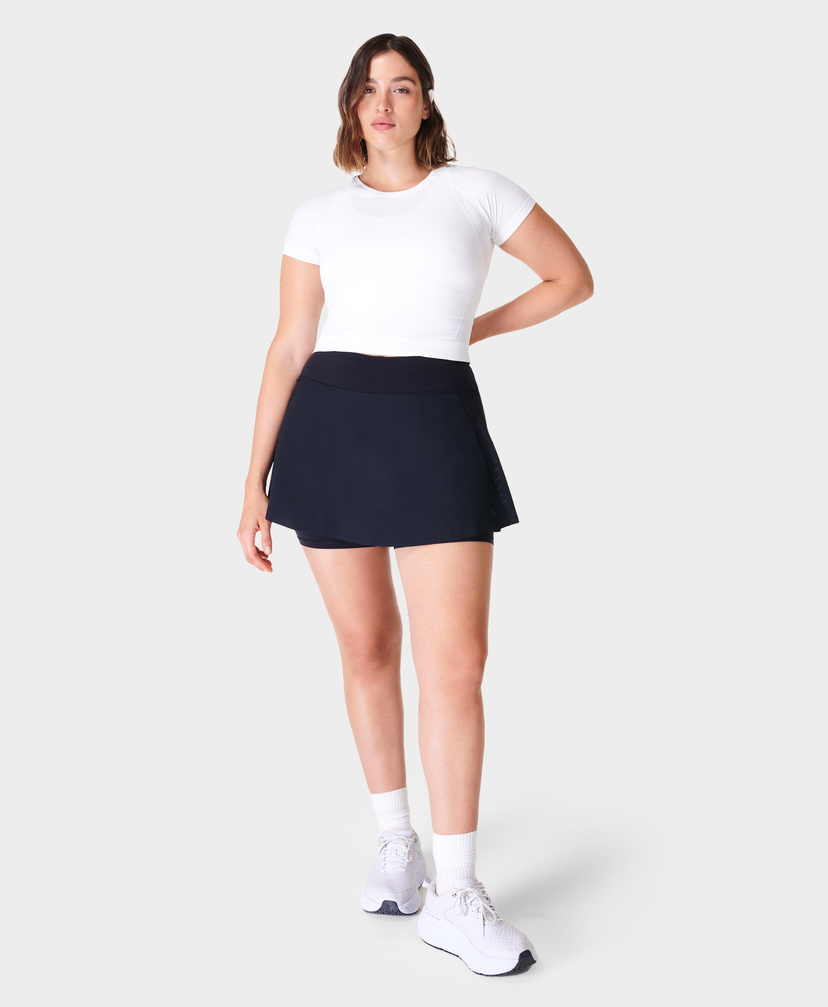 Tangerine Womens Athletic Stretchy Skort - Skirt/Shorts - Gray