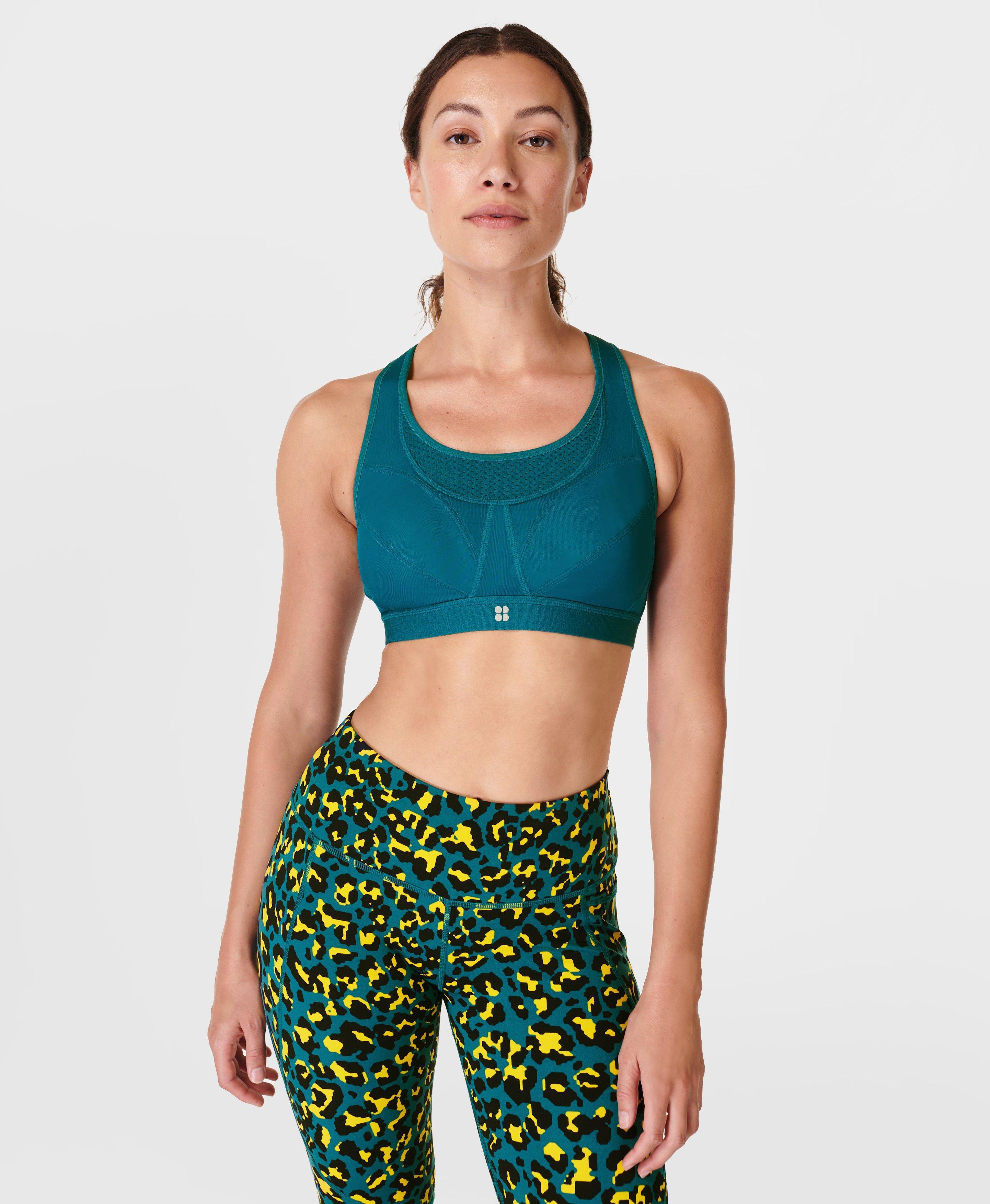 High Support Sports bra in DryMove™ - Dark teal - Ladies