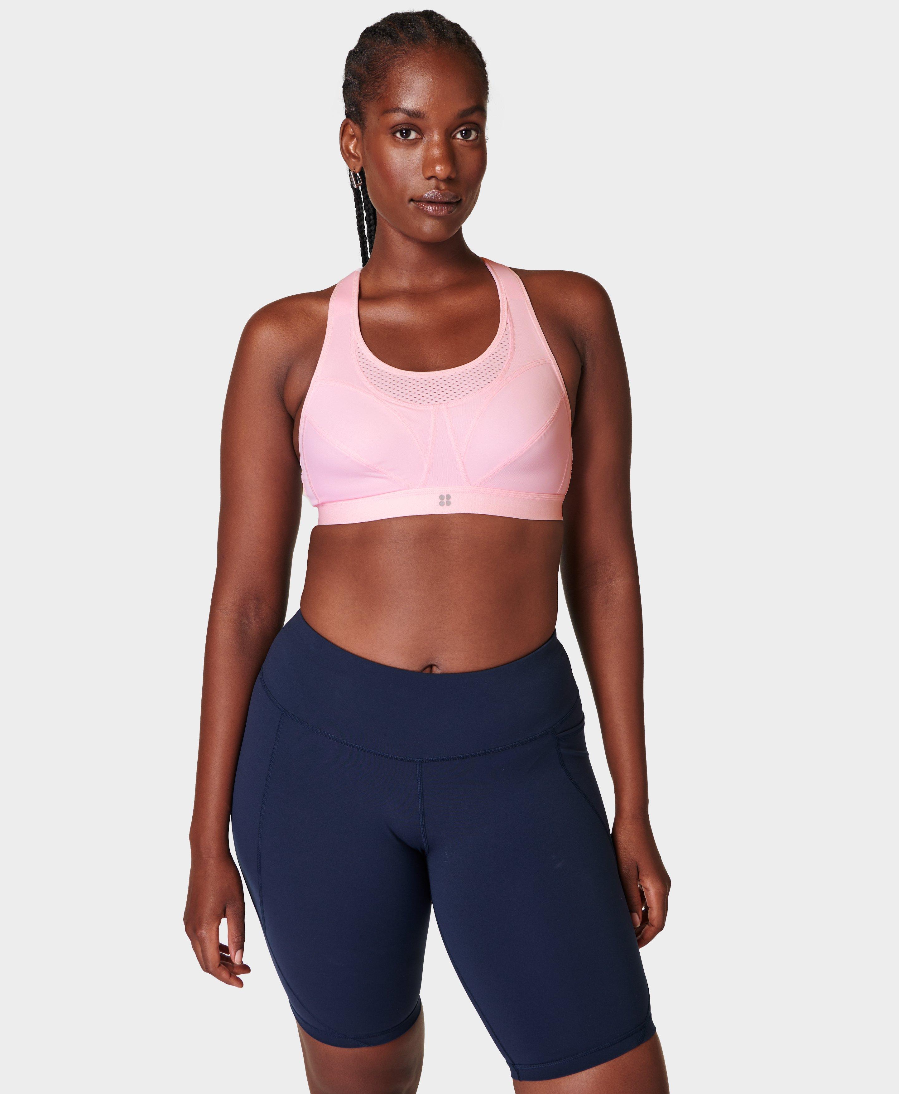 Lululemon All Powered Up Sports Bra in Pastel Pink, NWT, 32DD, Medium  Impact