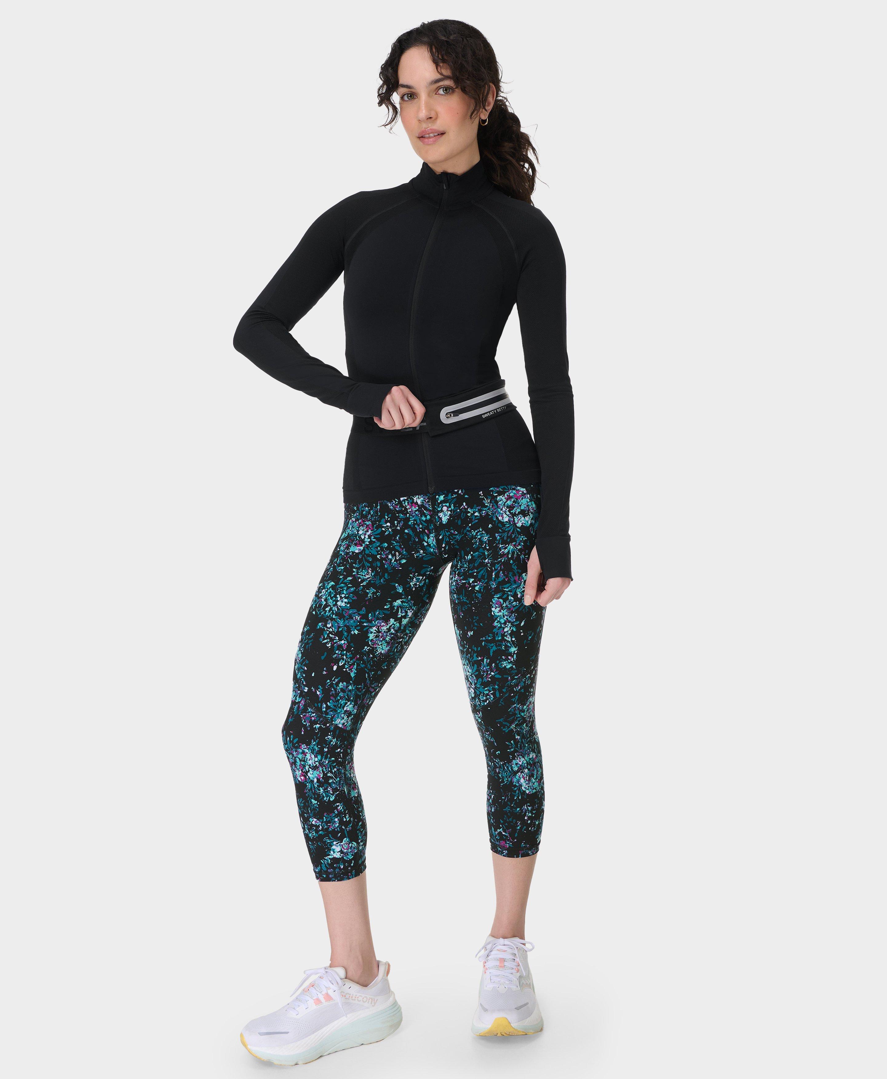 Sweaty Betty Power Cropped Gym Leggings, Black, Women's XL