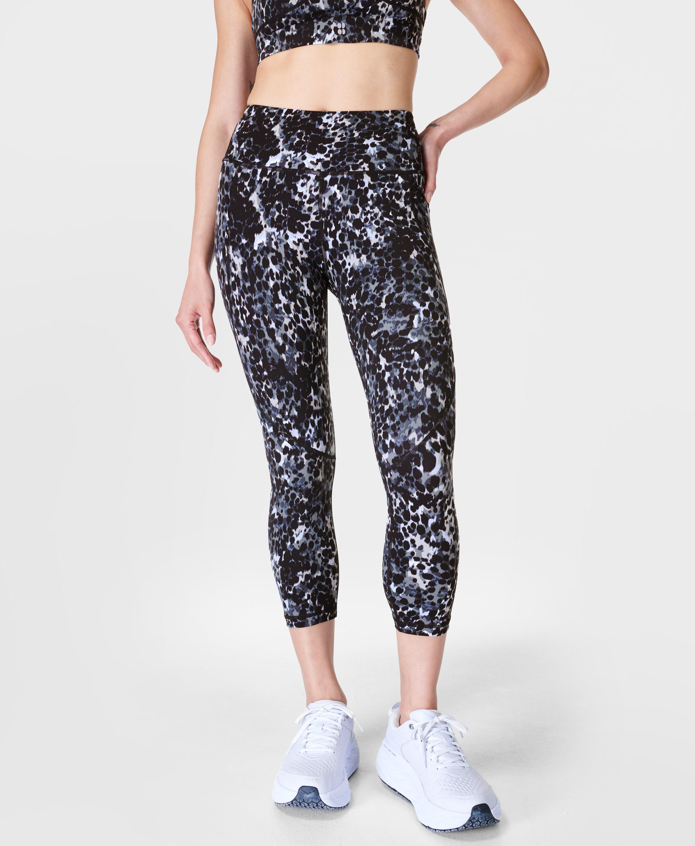 Sweaty Betty Power Mesh Crop 50cm/20” Workout Leggings - black