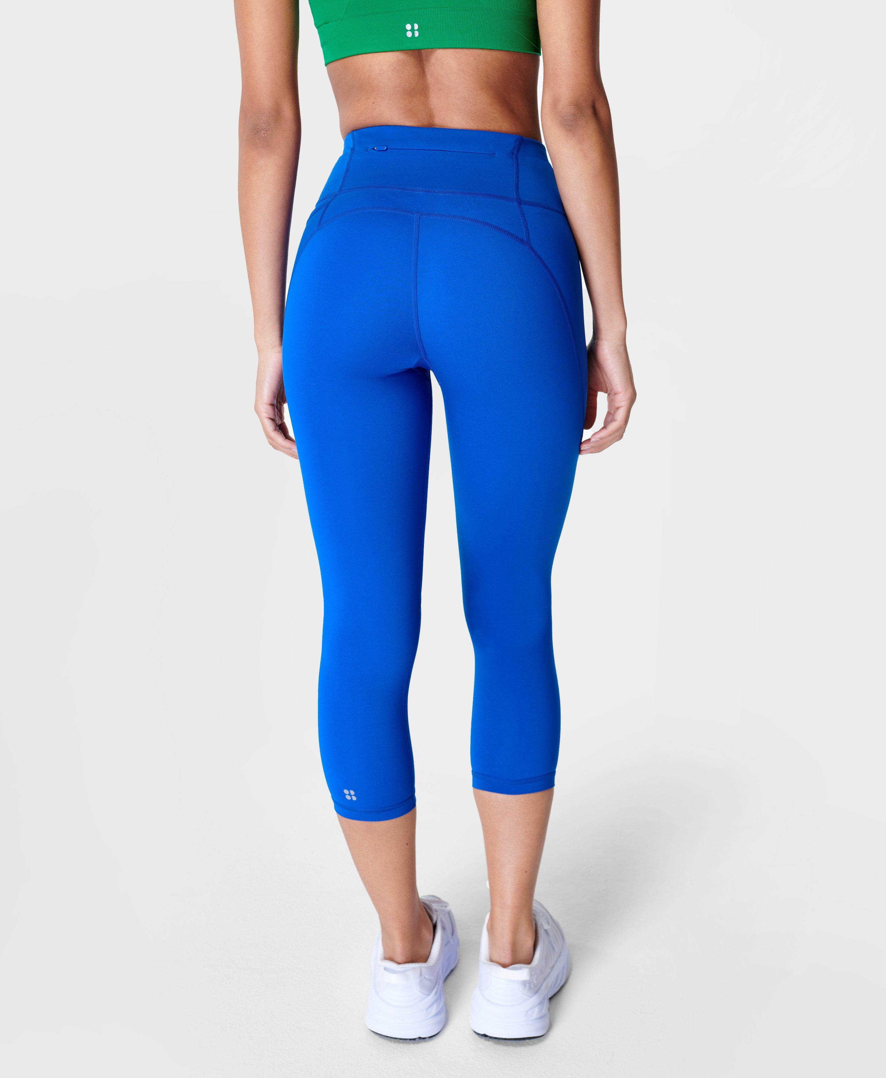 Lululemon leggings cropped capri royal blue zipper