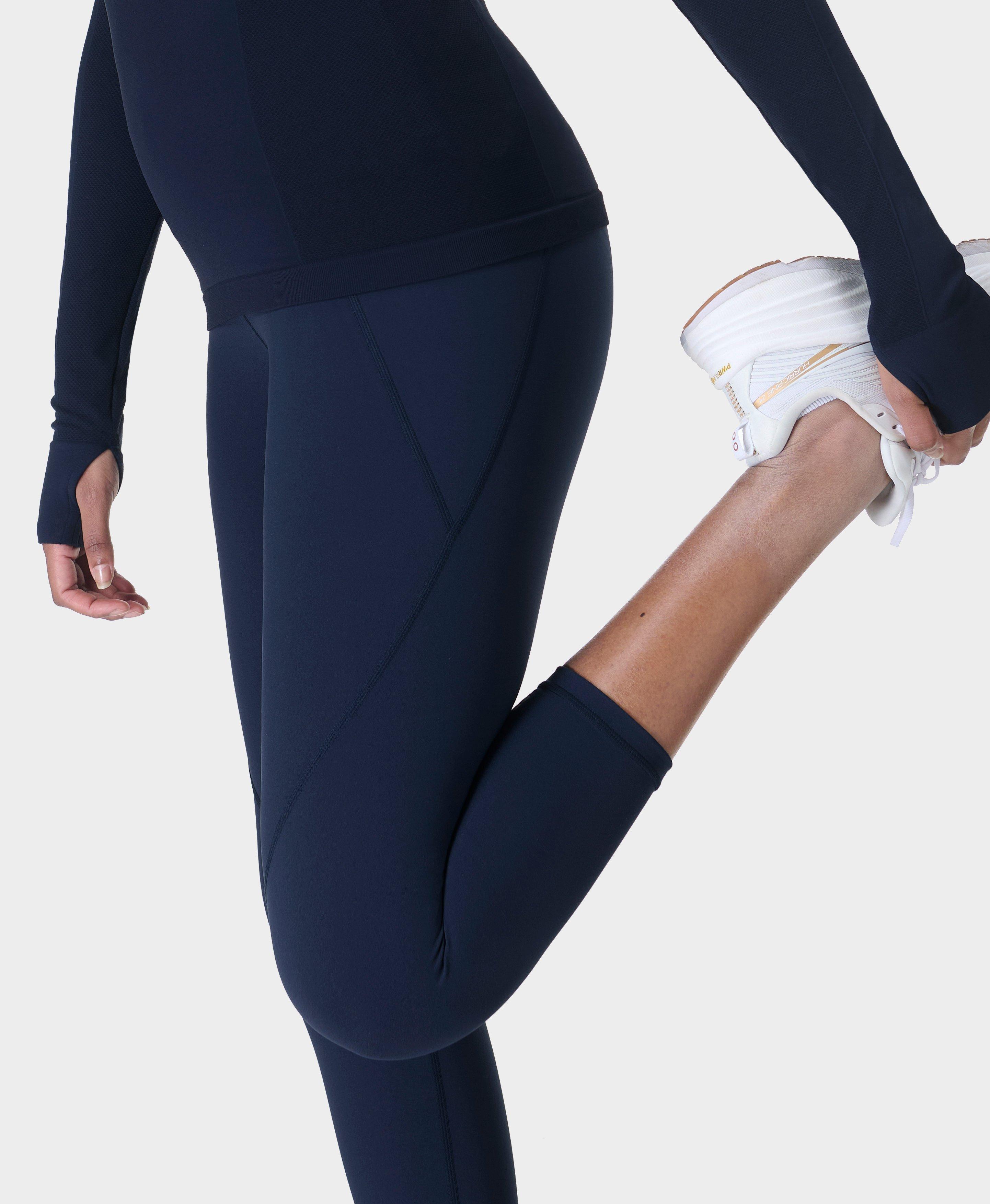 NEW Sweaty Betty All Day Contour Gym Leggings - SB5404 - Navy Blue