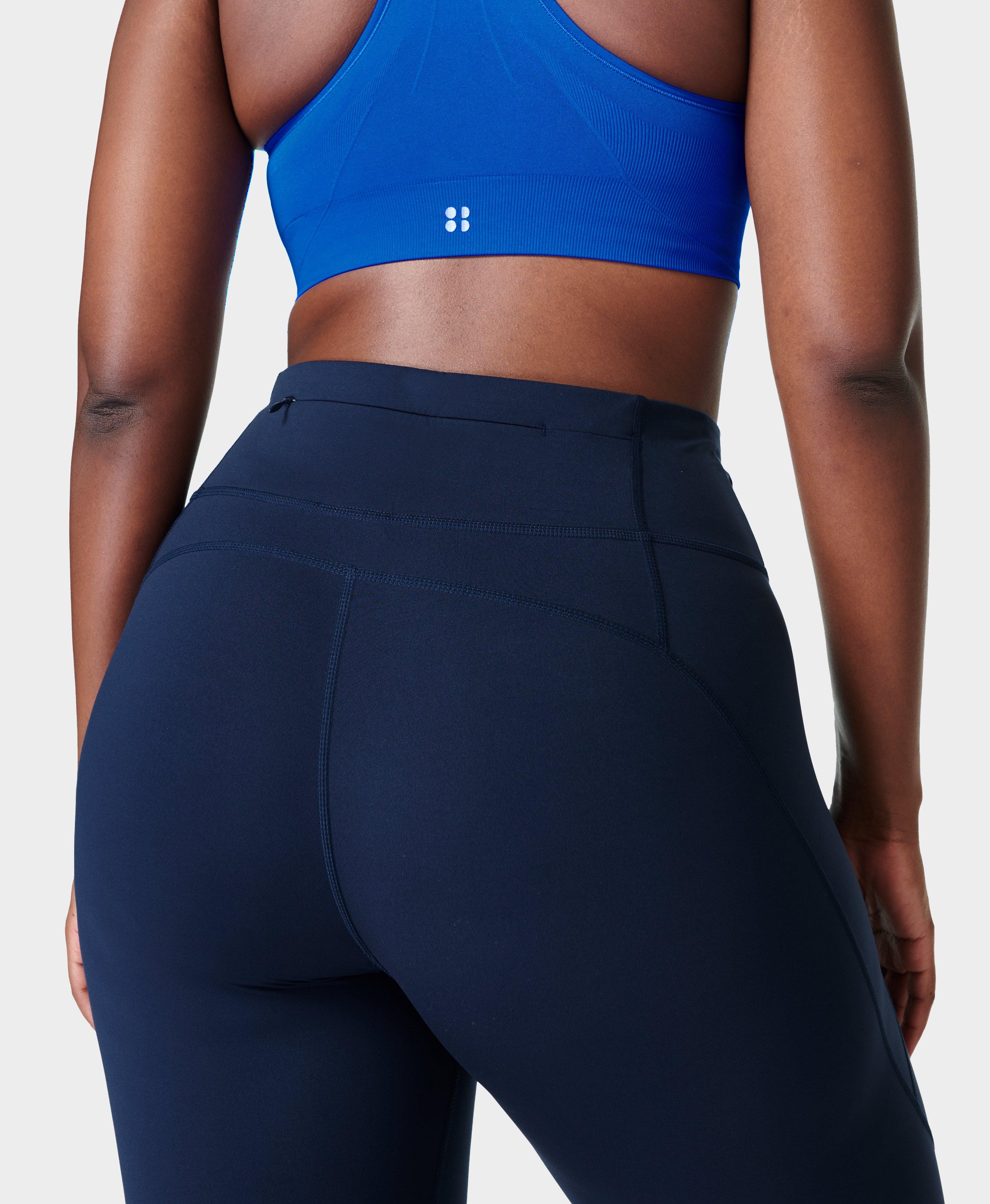 Power Cropped Workout Leggings - Navy Blue