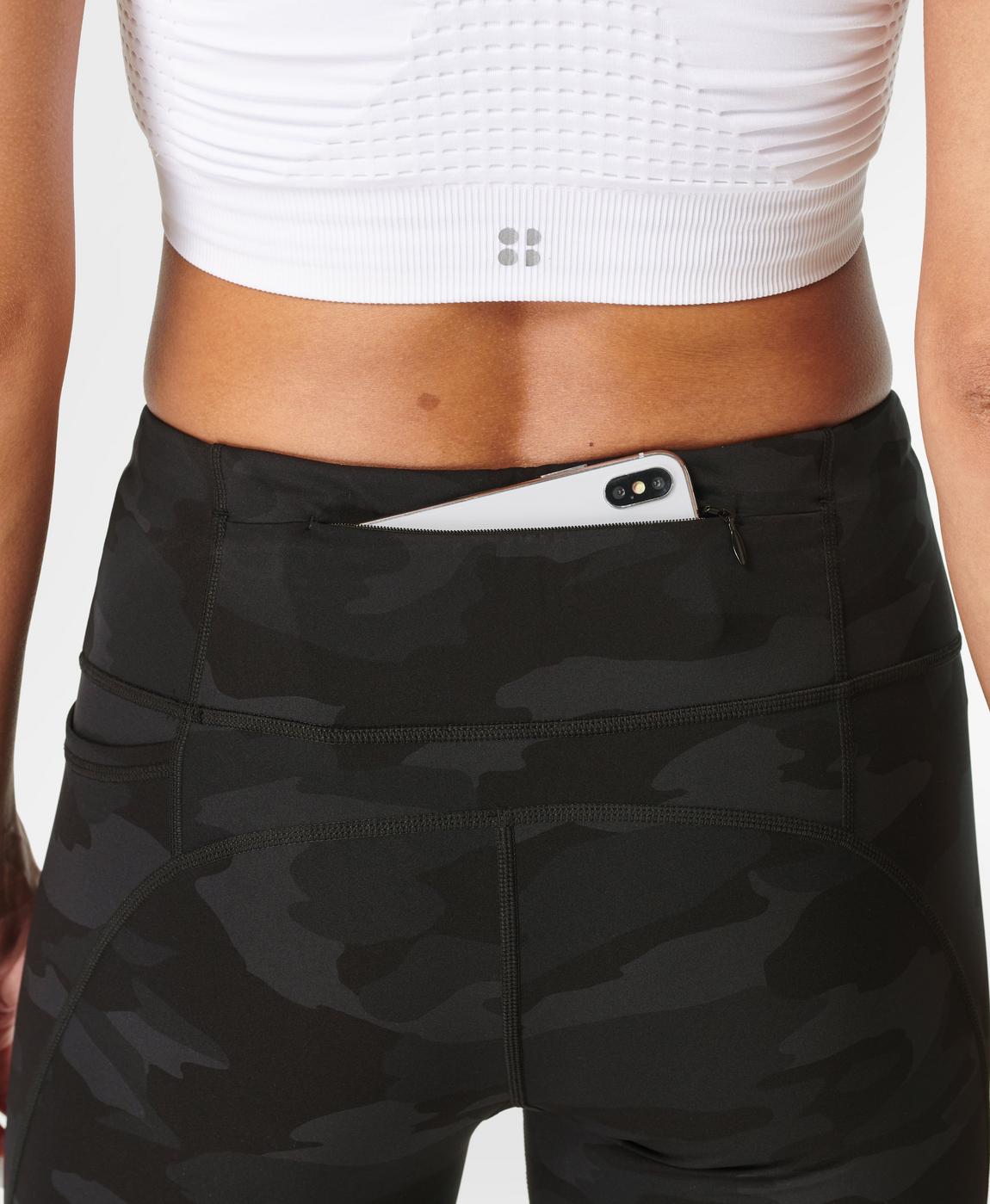 Sweaty Betty Power Crop Workout Leggings, Black Tonal Camo Print, XS :  : Fashion
