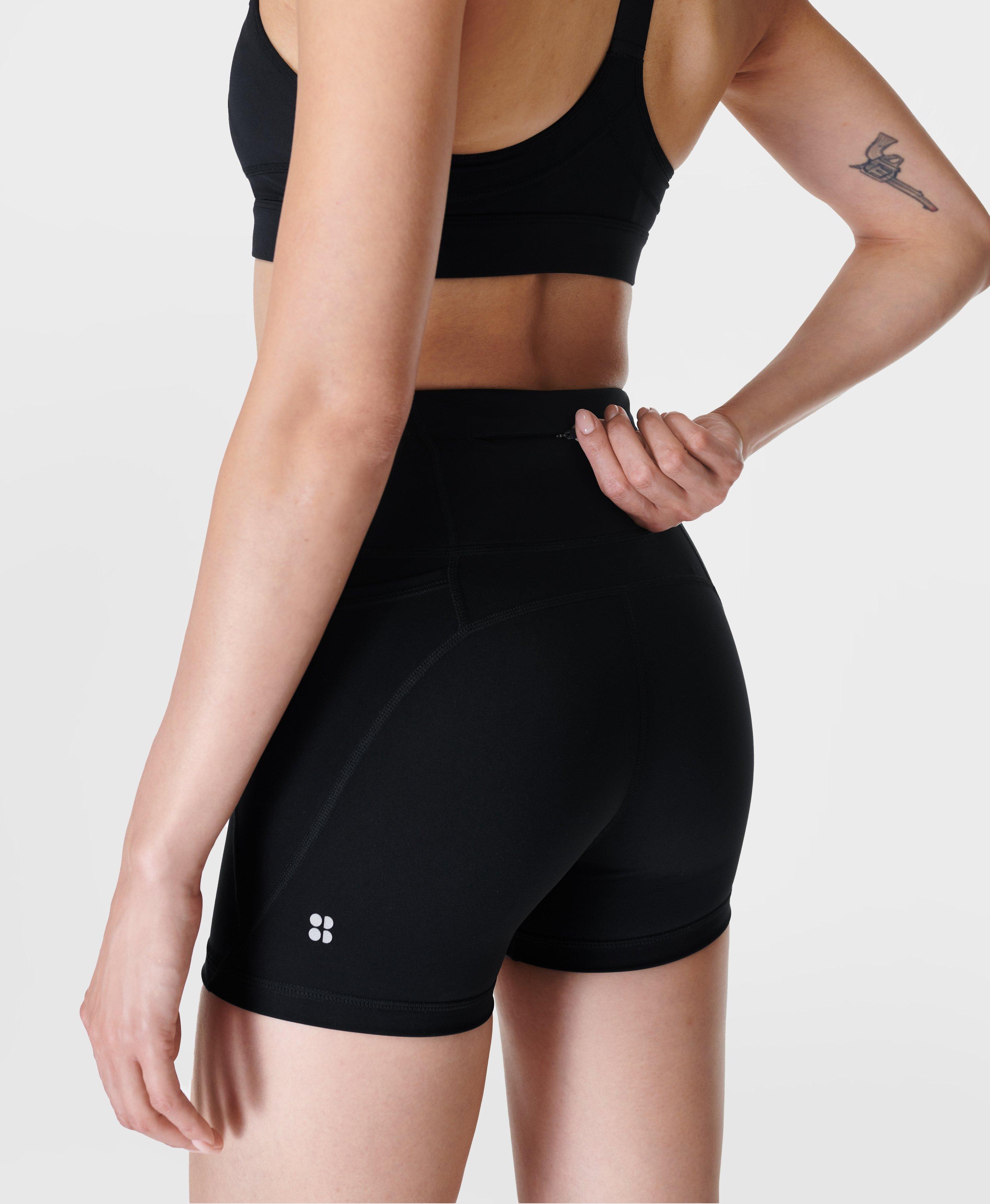 Zyia Active Black Track Shorts Built in Underwear High Rise Athletic