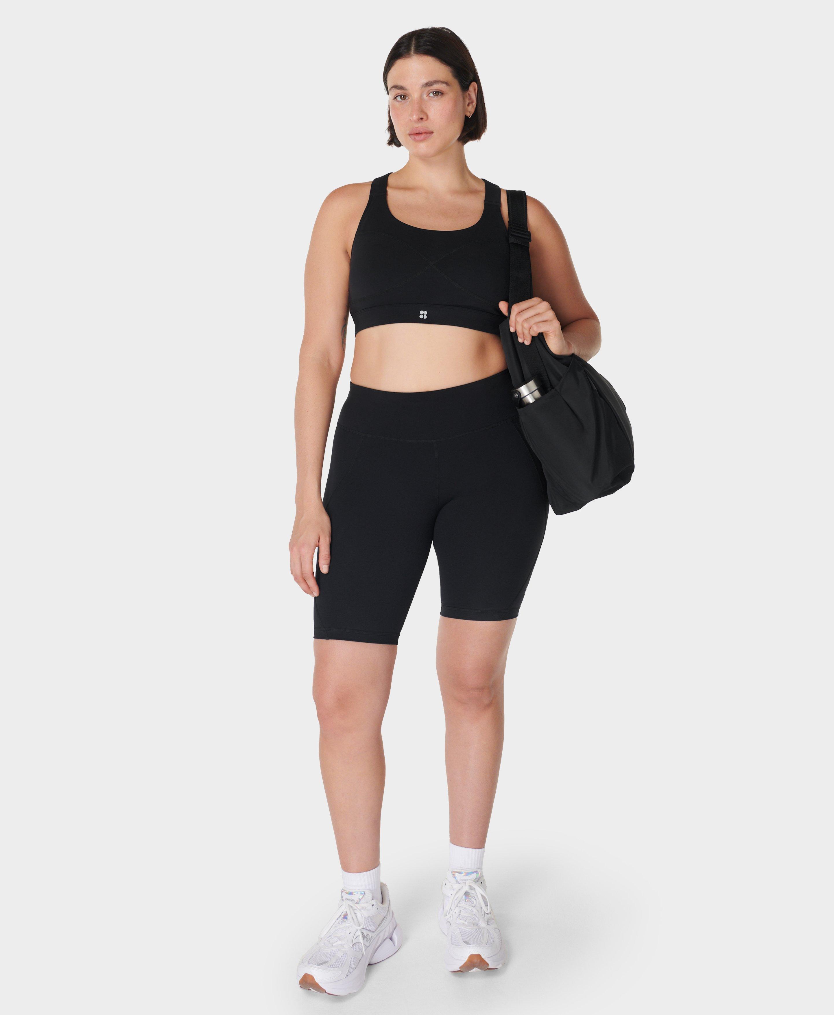 Plus size black online cycling shorts