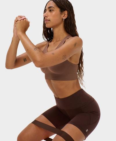 Power 6" Biker Shorts, Espresso Brown | Sweaty Betty