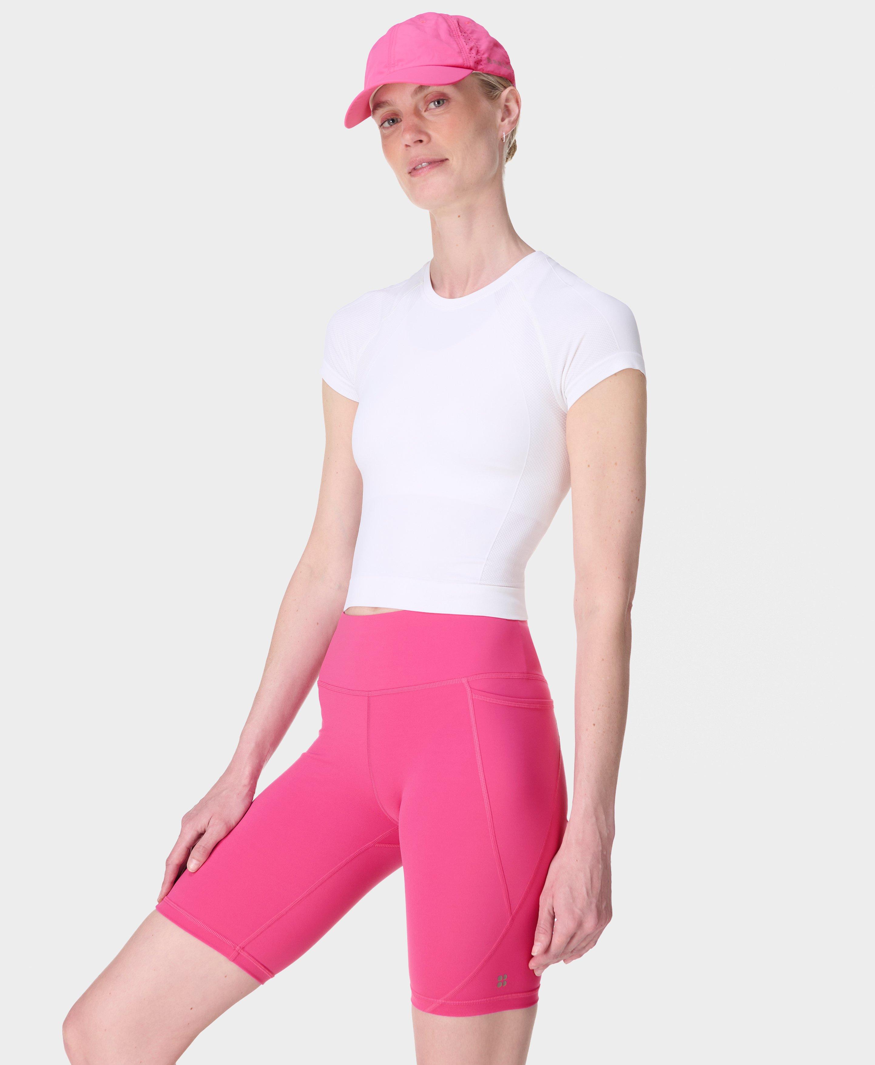 Sweaty Betty Power 9" Cycling Shorts, Pink, Women's S